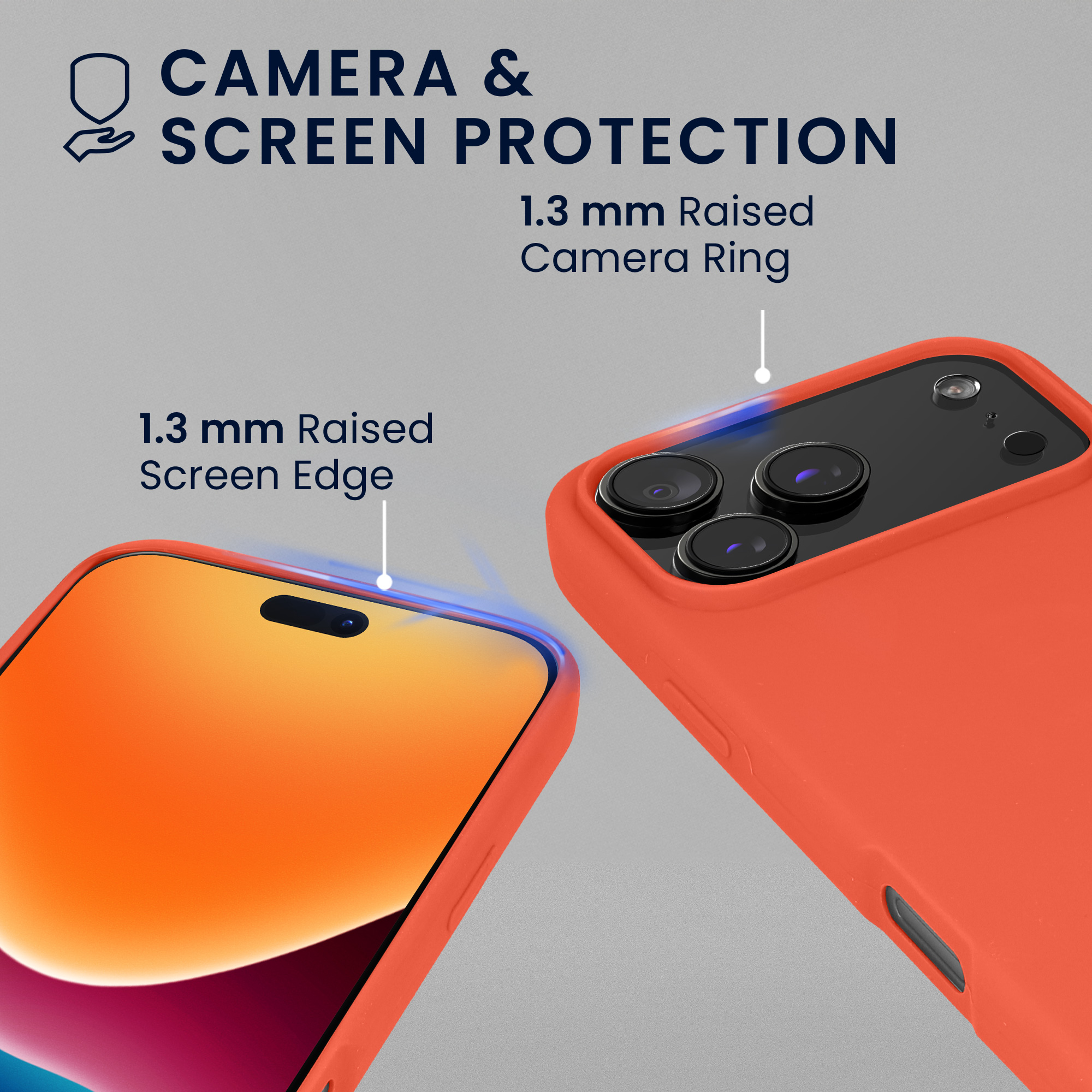Kryt s tvrzeným sklem na mobil Apple iPhone 18 Pro Max a další - kwmobile, sytý korálový