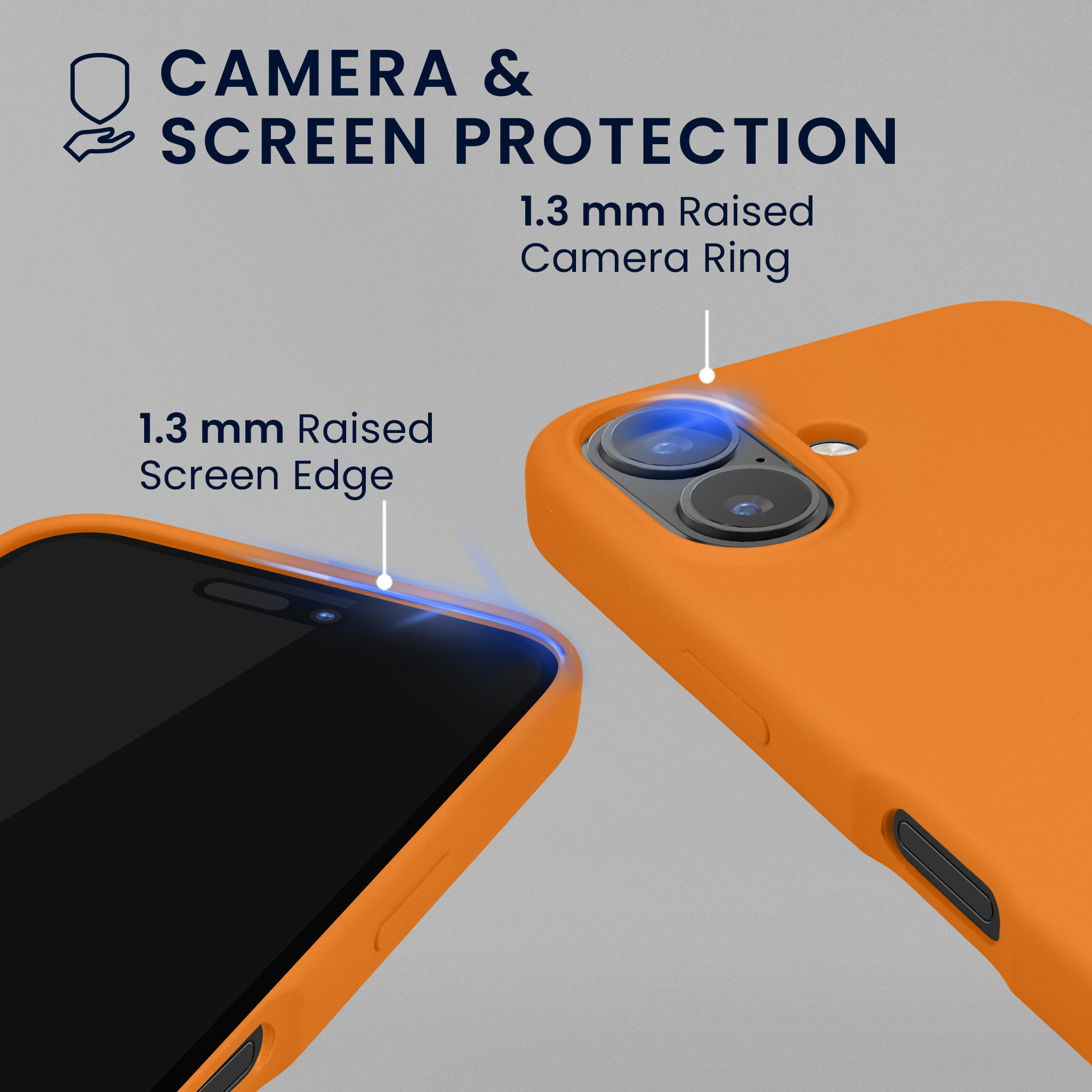 Pouzdro pro Apple iPhone 16 se 2 tvrzenými ochrannými skly kwmobile - ovocná oranžová