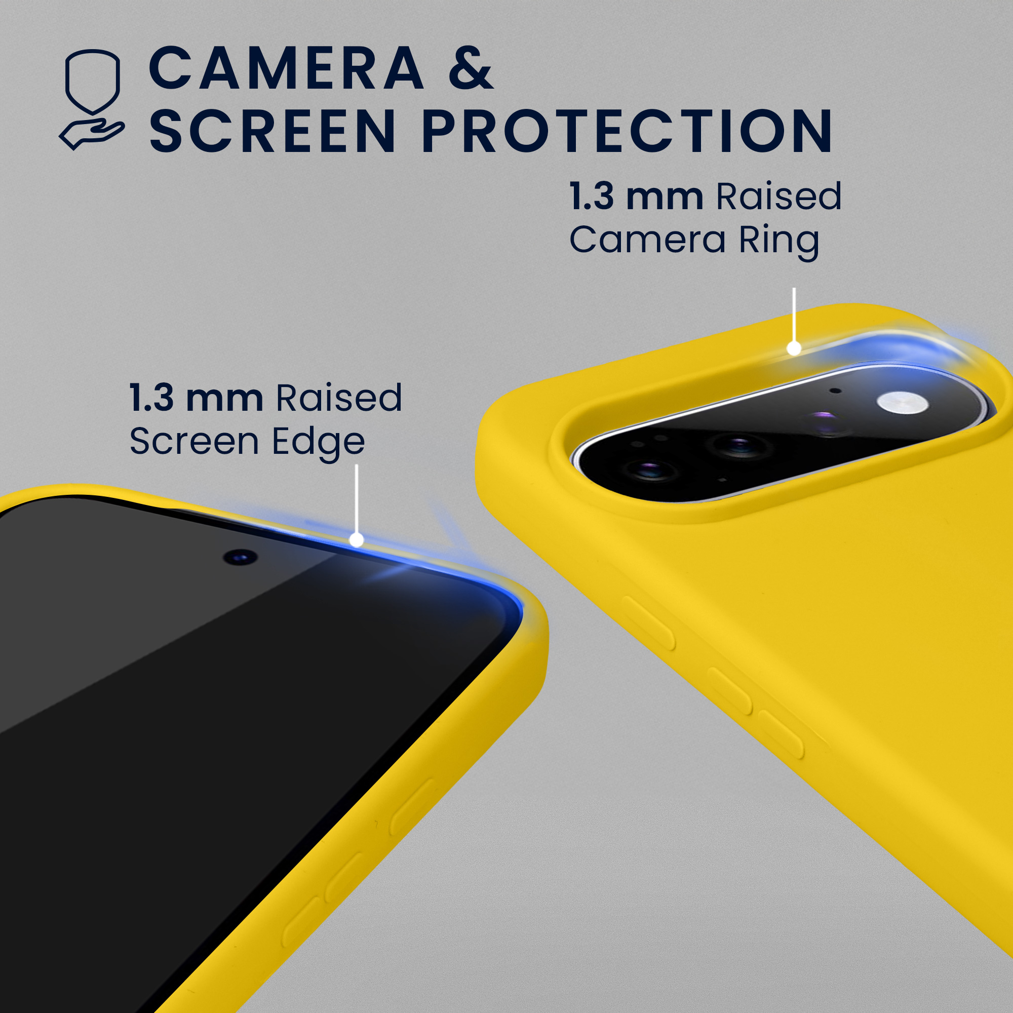 Pouzdro pro Google Pixel 11 / Pixel 11 Pro se 2 tvrzenými ochrannými skly kwmobile - zářivě žlutá