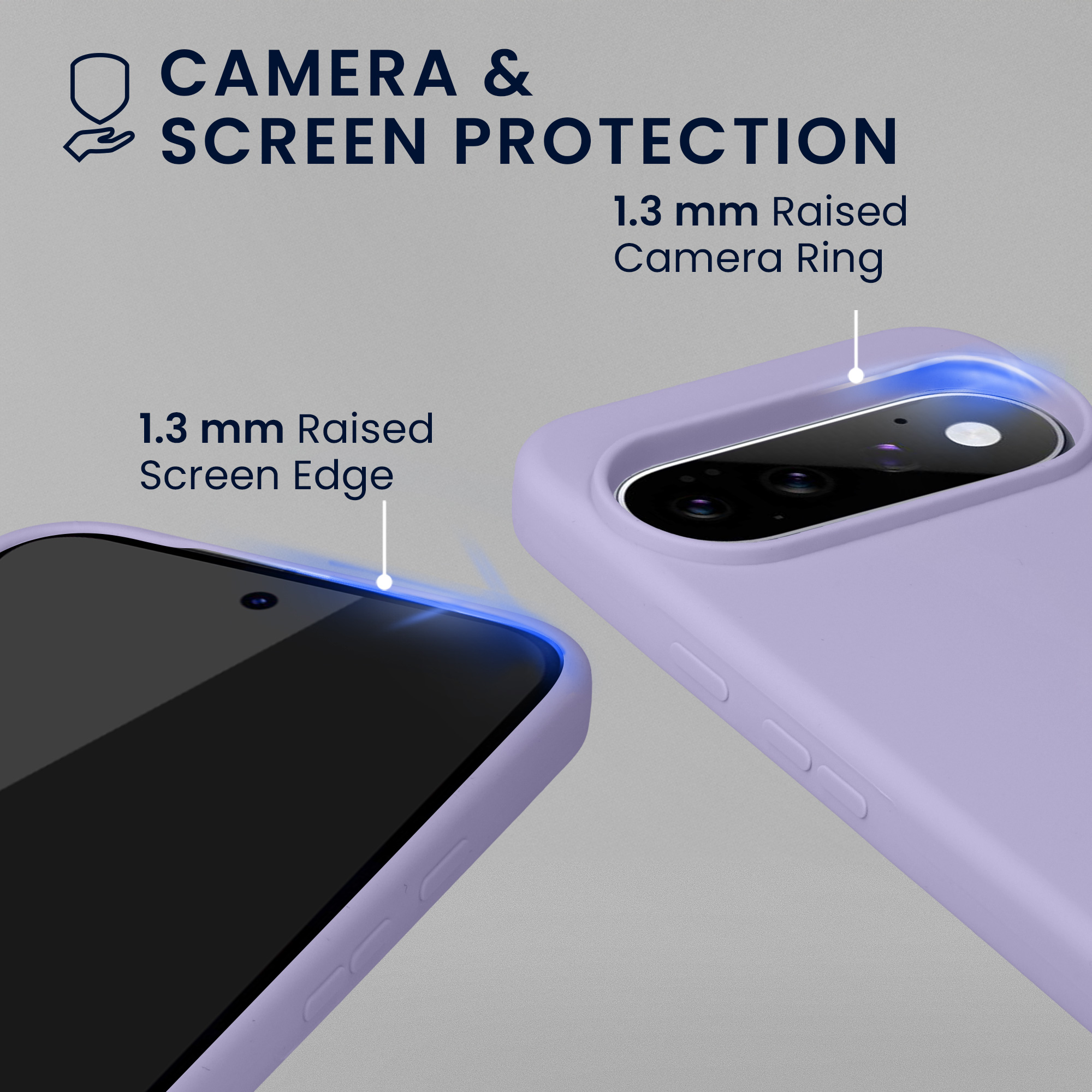 Pouzdro pro Google Pixel 11 / Pixel 11 Pro se 2 tvrzenými ochrannými skly kwmobile - levandulová