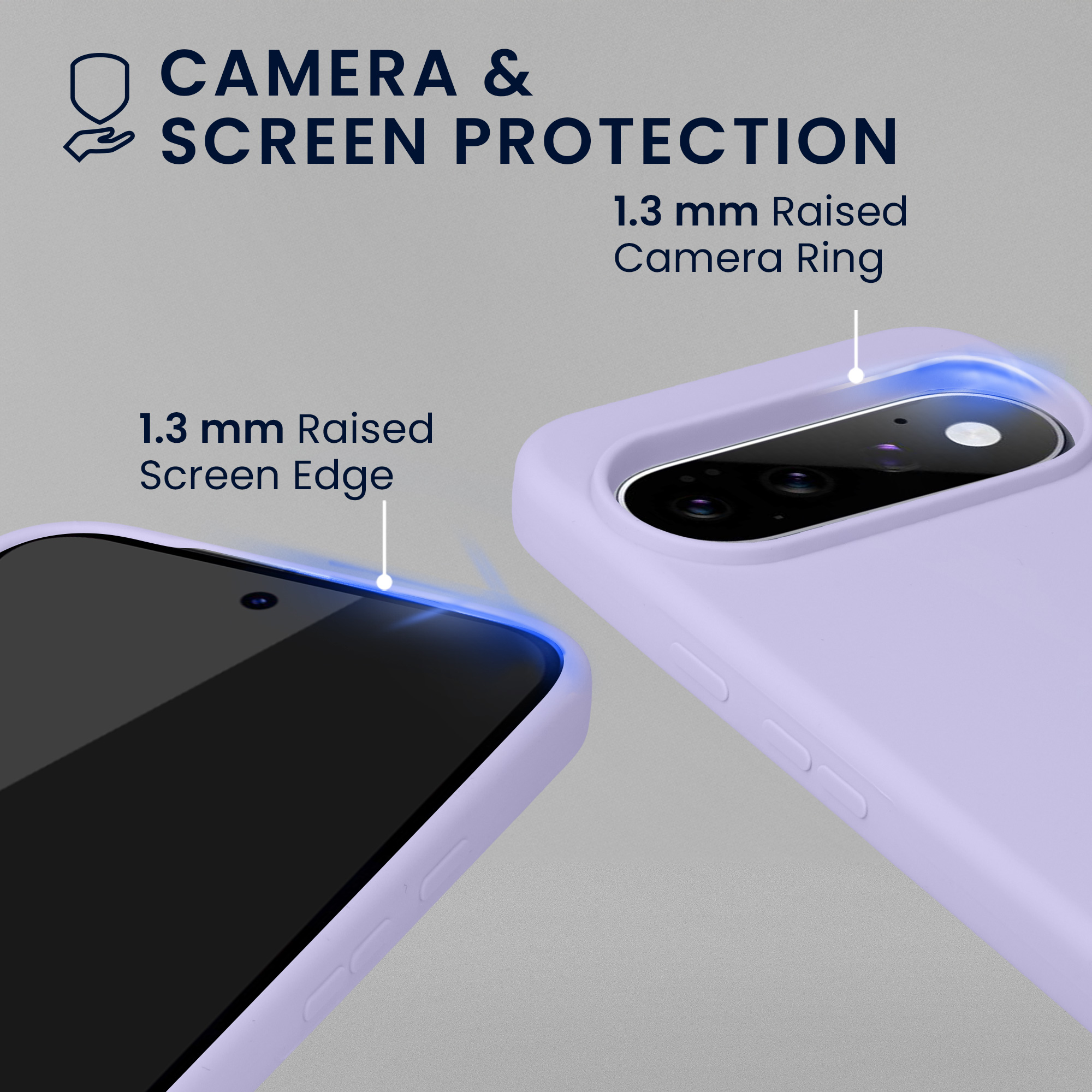 Pouzdro pro Google Pixel 11 Pro XL se 2 tvrzenými ochrannými skly kwmobile - levandulová
