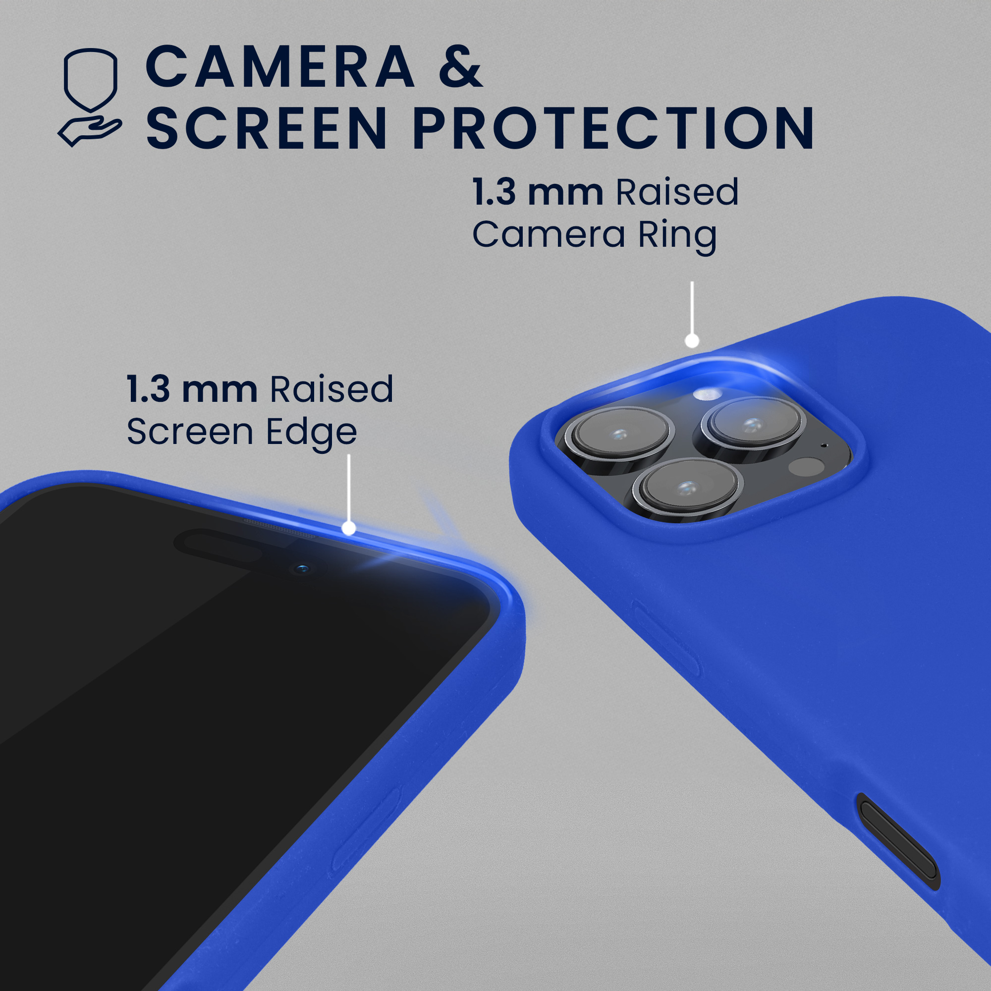 Kryt pro Apple iPhone 16 Pro Max + 2 tvrzená ochranná skla na displej kwmobile ‑ baltská modrá