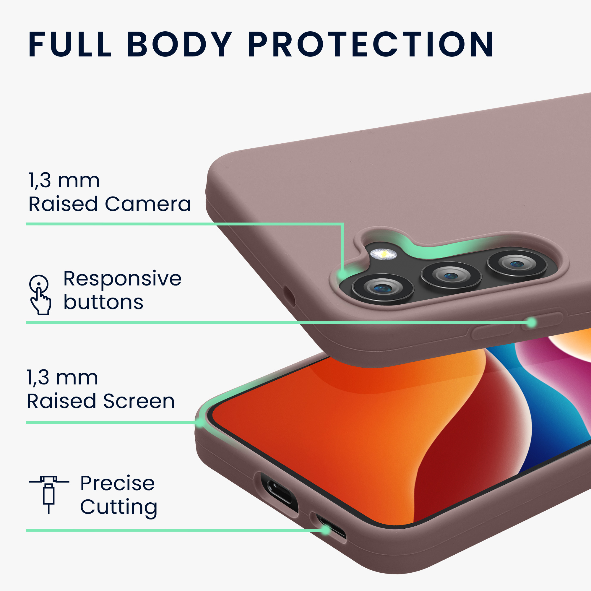 Silikonový kryt na mobil Galaxy S23 FE kwmobile nude lila