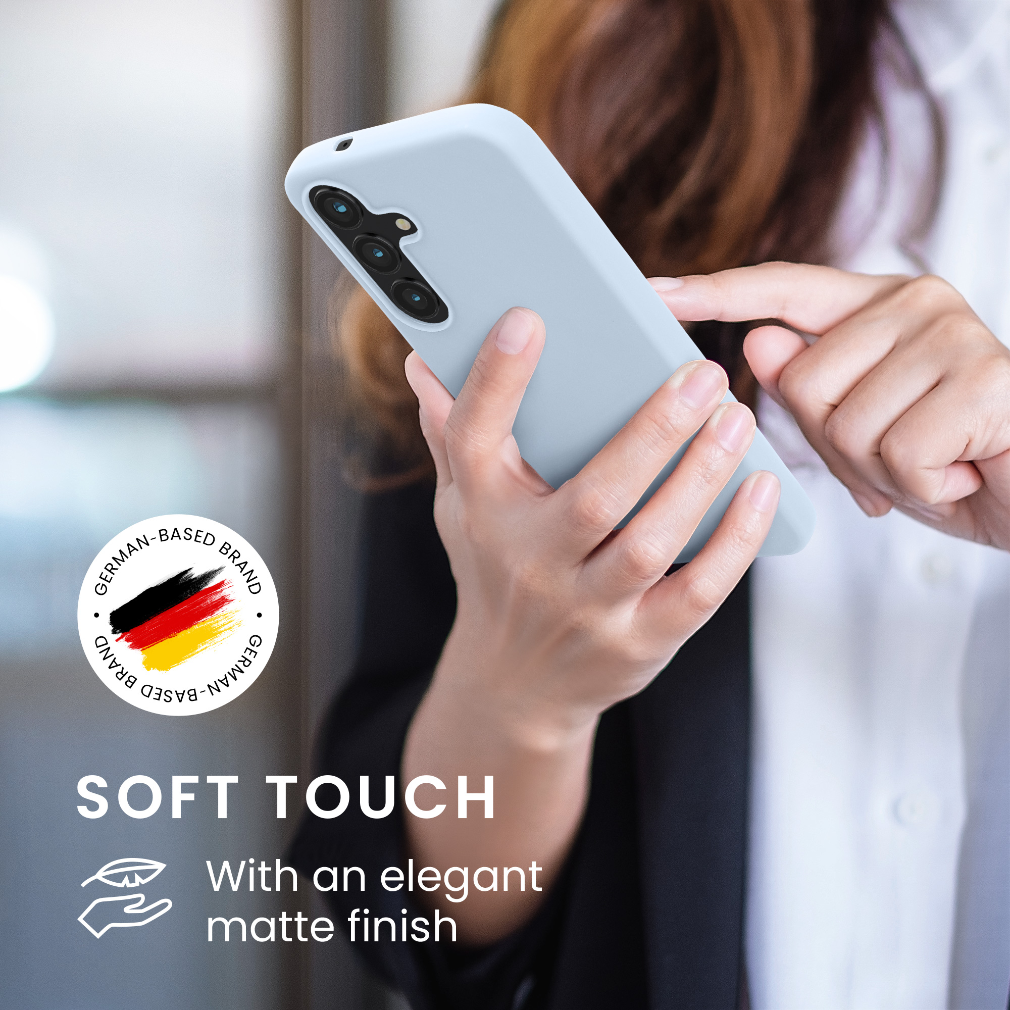 Kryt na mobil Samsung Galaxy S25 kwmobile matná světle modrá