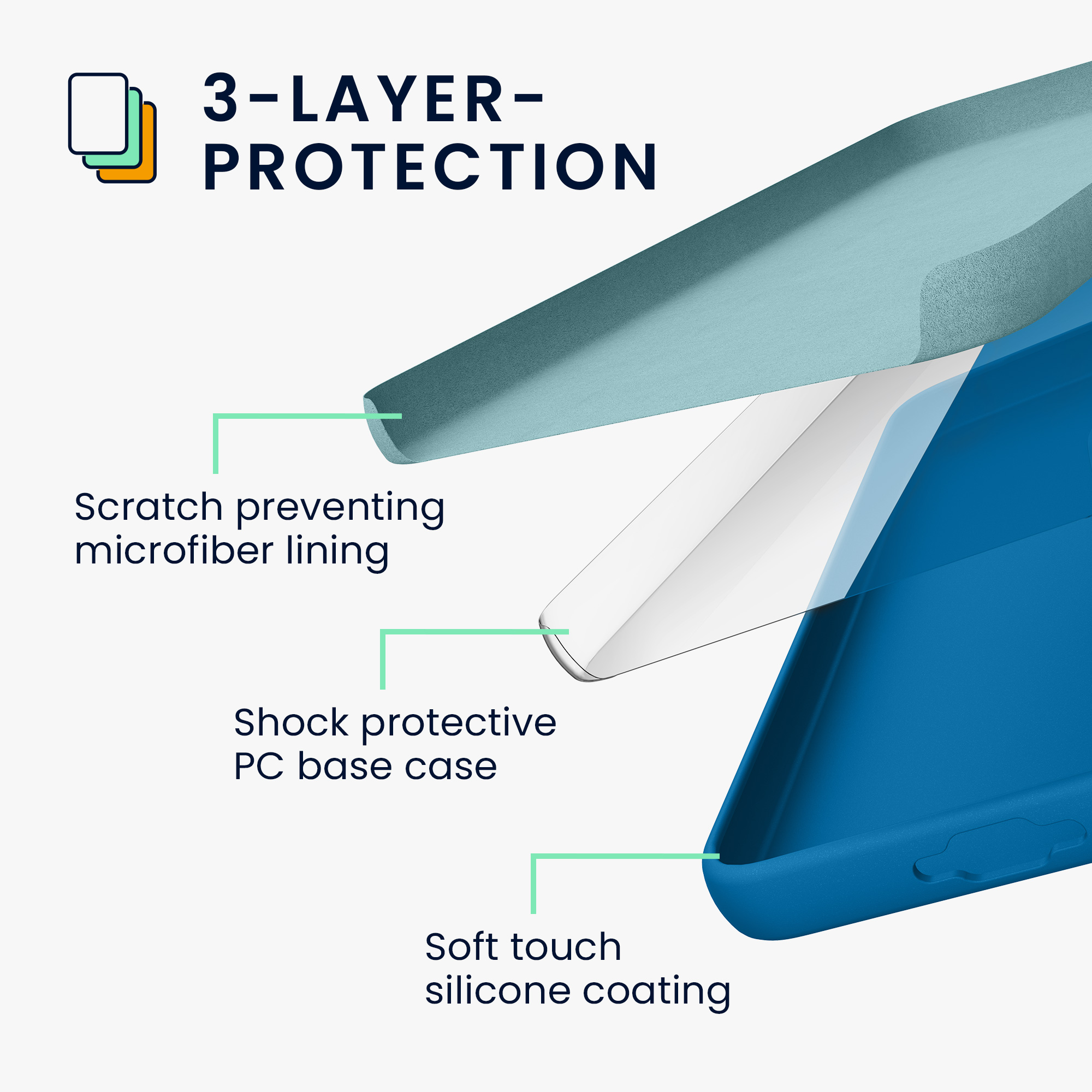Kryt na mobil Samsung Galaxy A55 5G kwmobile TPU Karibská modrá