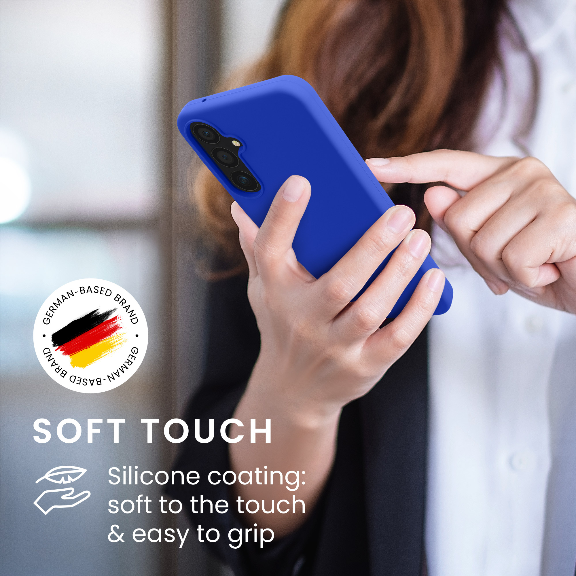 Kryt na mobil Samsung Galaxy A55 5G kwmobile TPU Baltická modrá