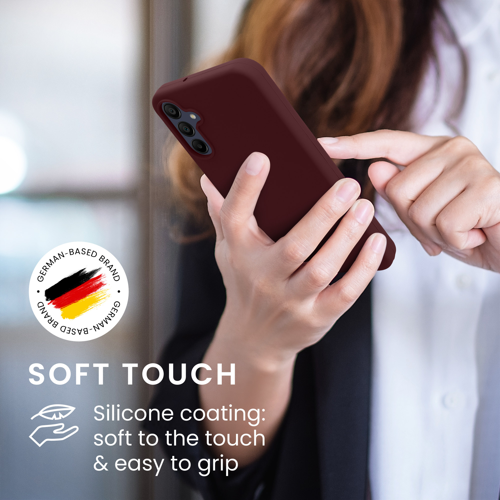 Kryt na mobil Samsung Galaxy A15 5G kwmobile TPU Bordeaux fialová