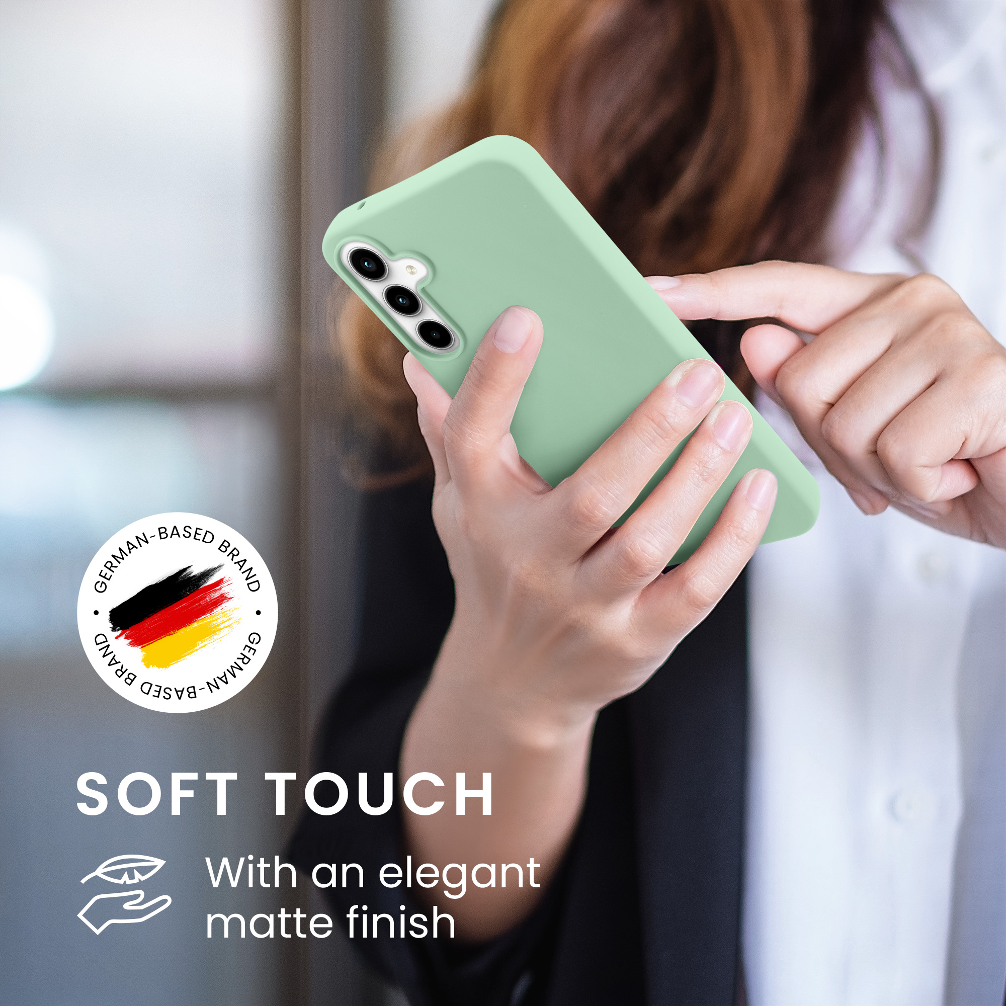 Kryt na mobil Samsung Galaxy A55 5G kwmobile TPU Matná mátová