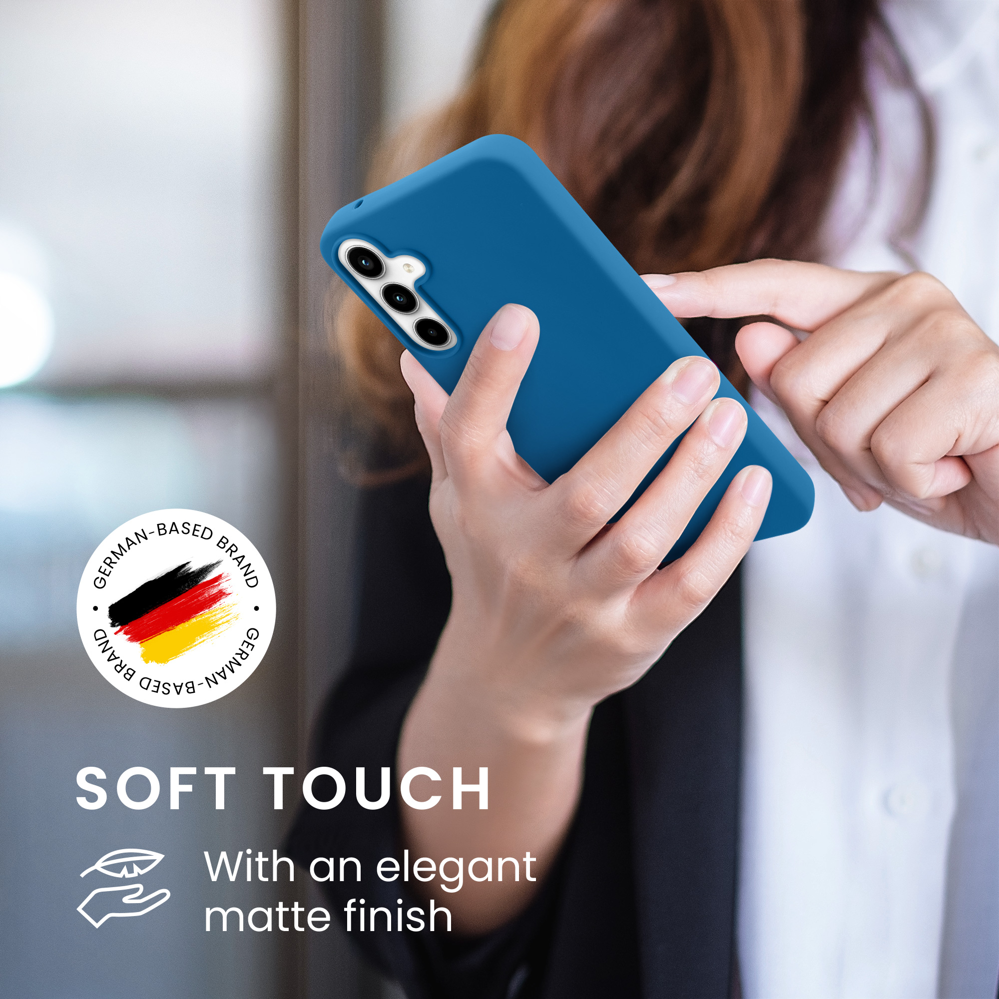 Kryt na mobil Samsung Galaxy A55 5G kwmobile TPU Modrý útes