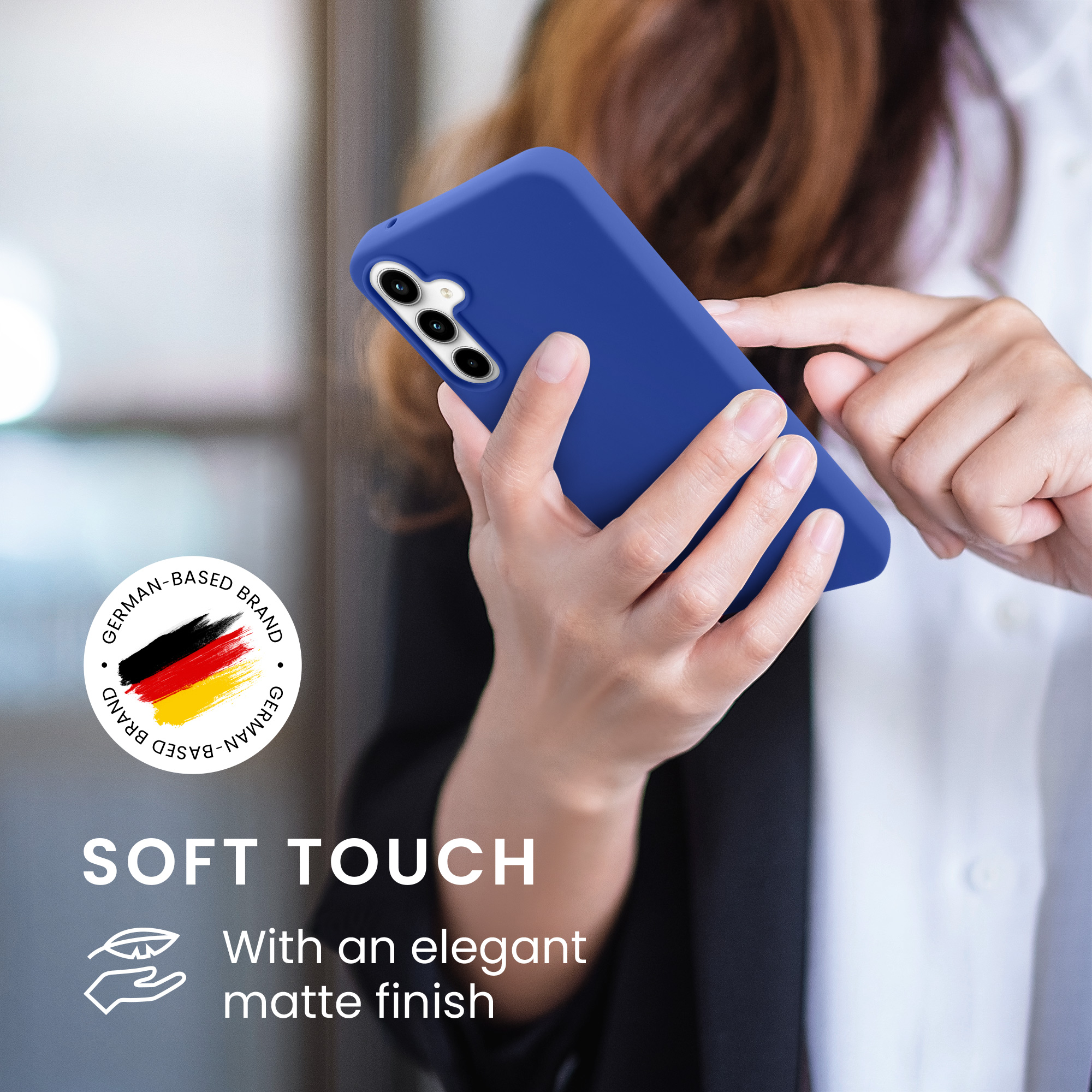 Kryt na mobil Samsung Galaxy A55 5G kwmobile TPU Baltická modrá