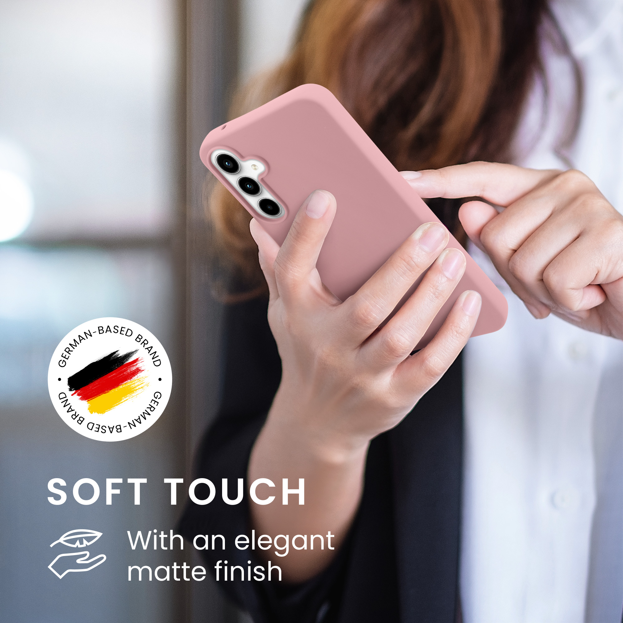 Kryt na mobil Samsung Galaxy A55 5G kwmobile TPU Starorůžová