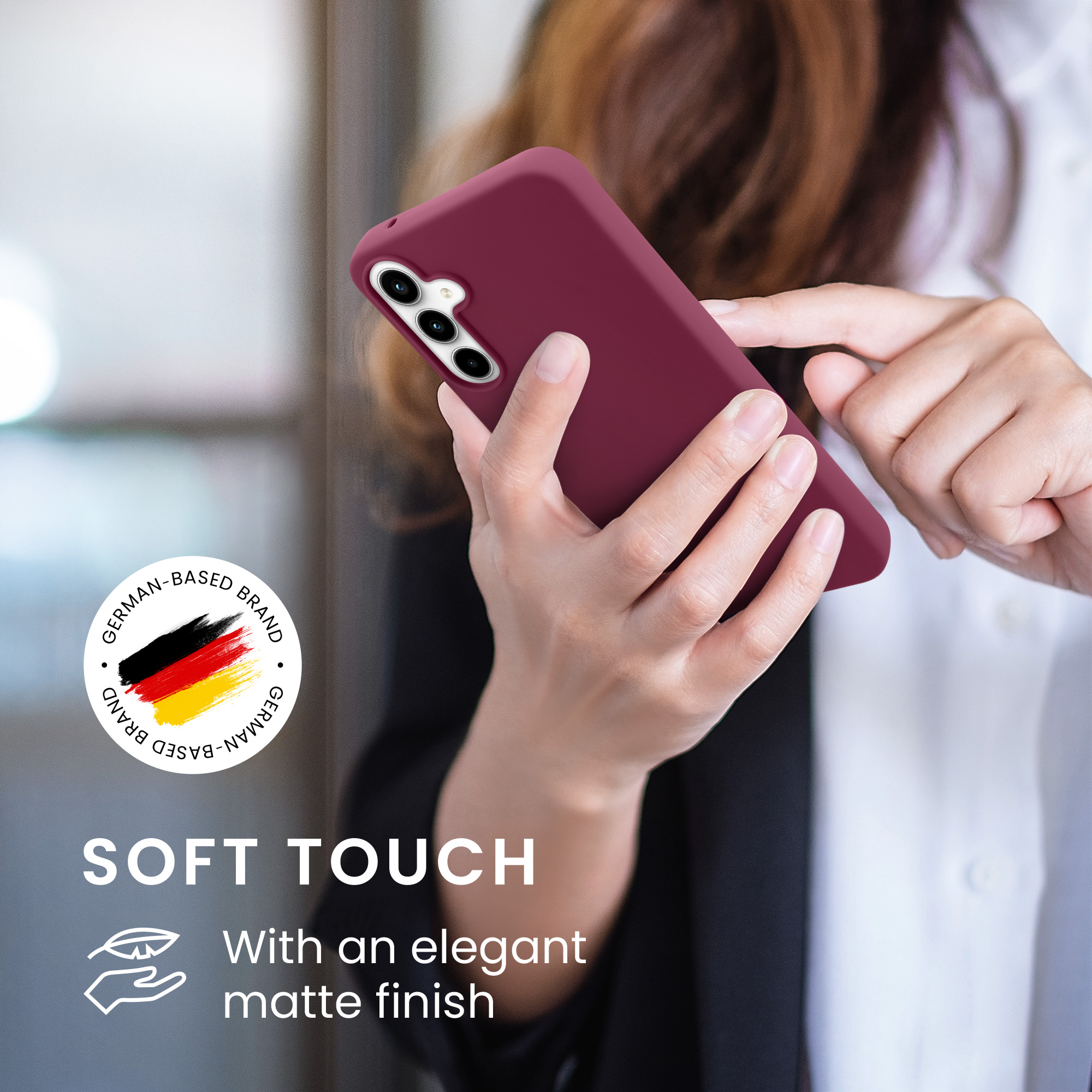 Kryt na mobil Samsung Galaxy A55 5G kwmobile TPU Purpurová magenta