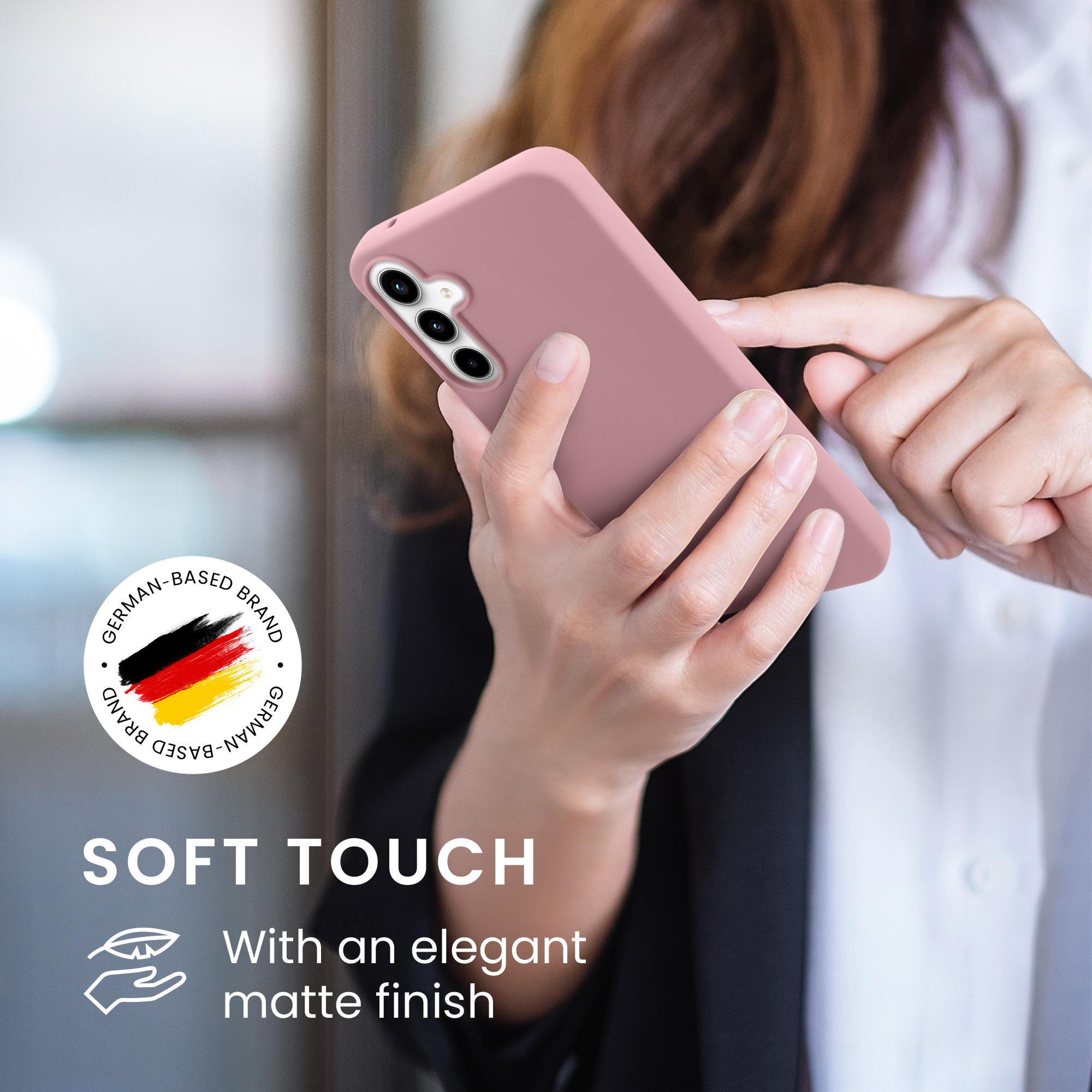 Pouzdro pro Samsung Galaxy A55 5G kwmobile TPU - matná starorůžová