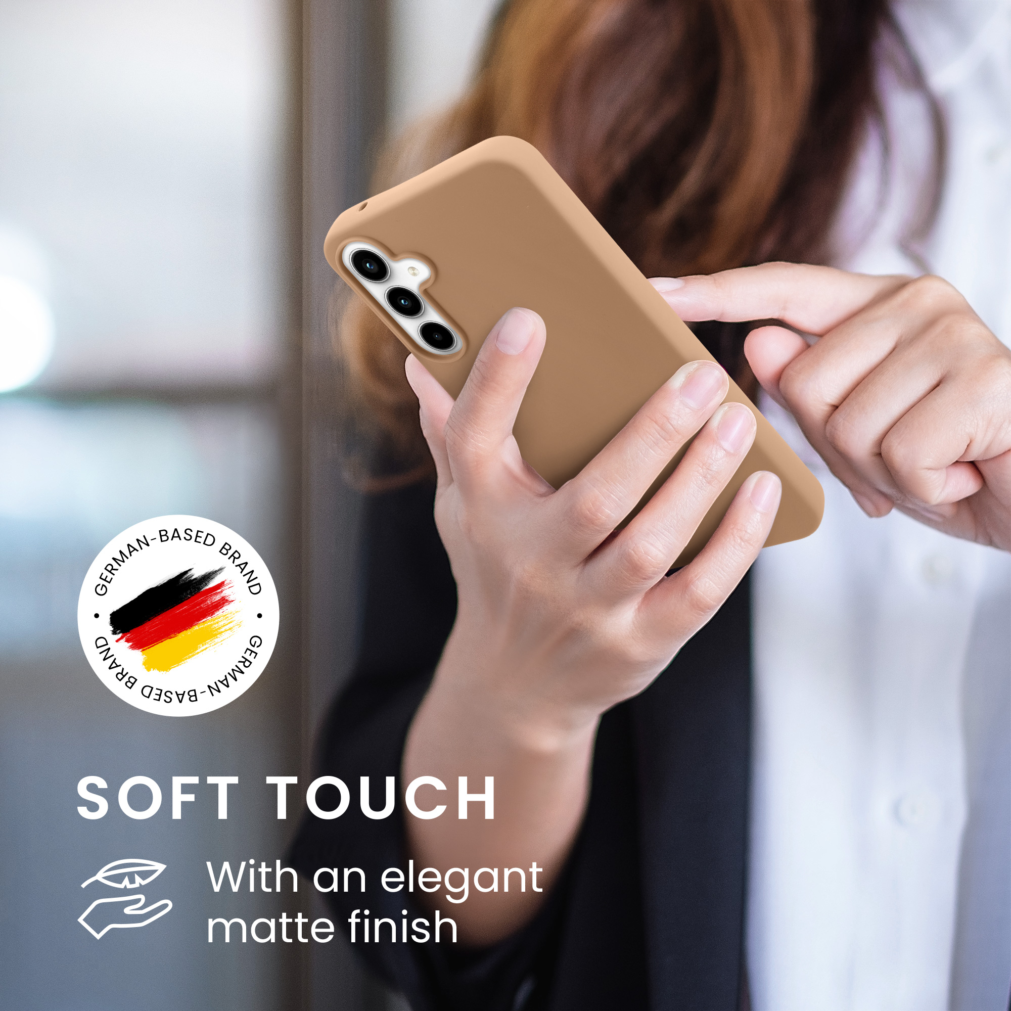 Pouzdro pro Samsung Galaxy A55 5G kwmobile TPU - kapučínová