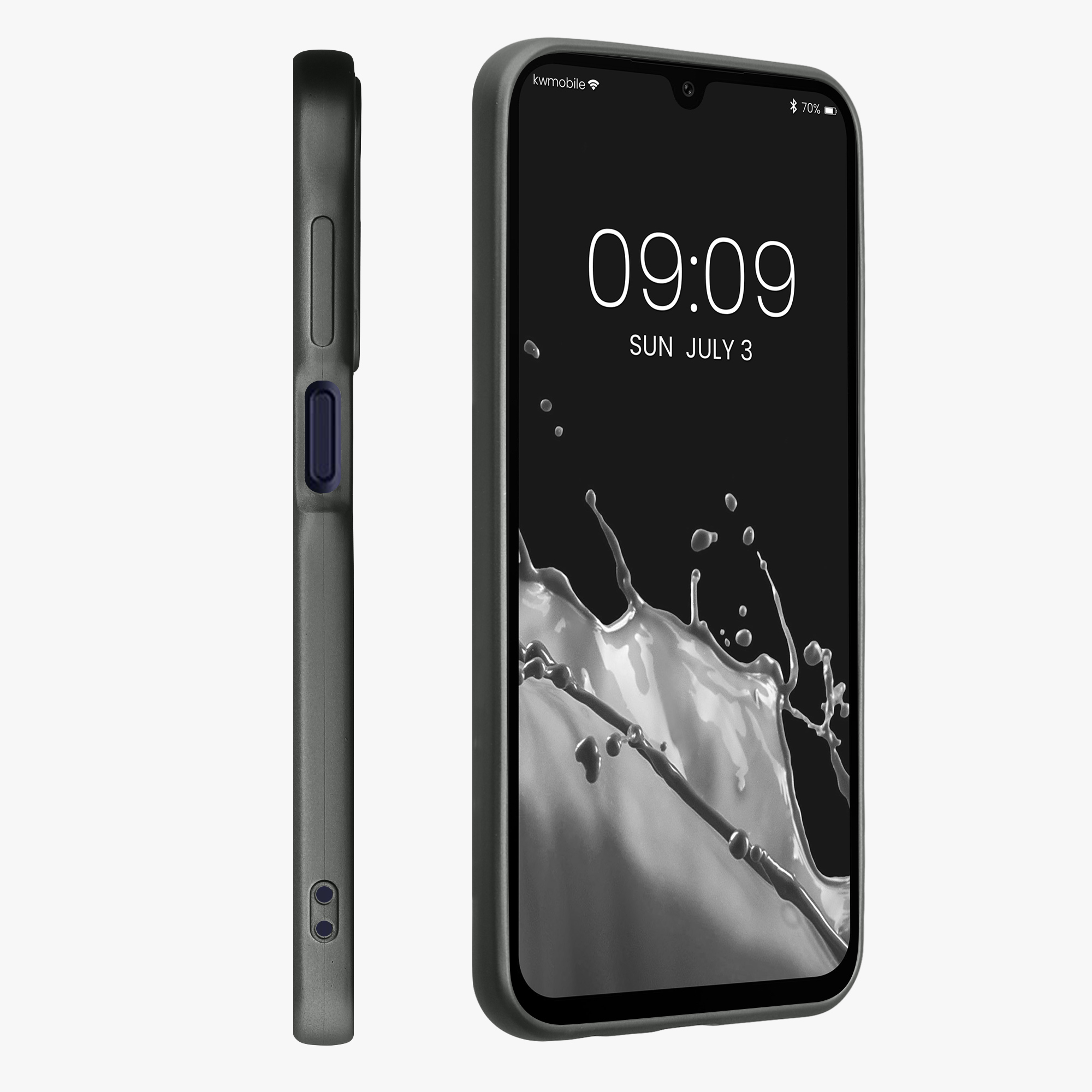 Kryt na mobil Samsung Galaxy A15 5G kwmobile TPU metalický Metalická šedá