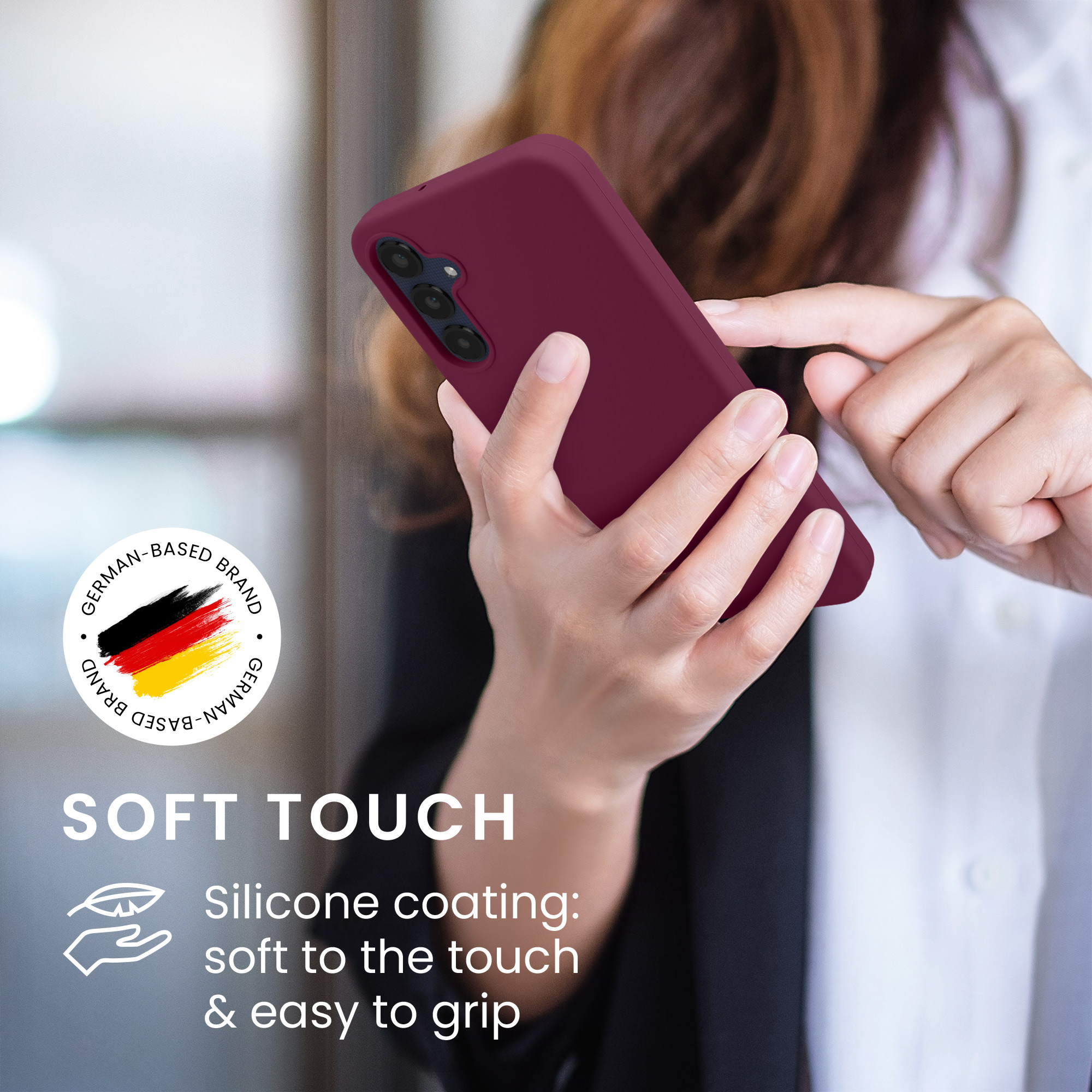 Kryt na mobil Samsung Galaxy A25 kwmobile TPU Bordeaux fialová