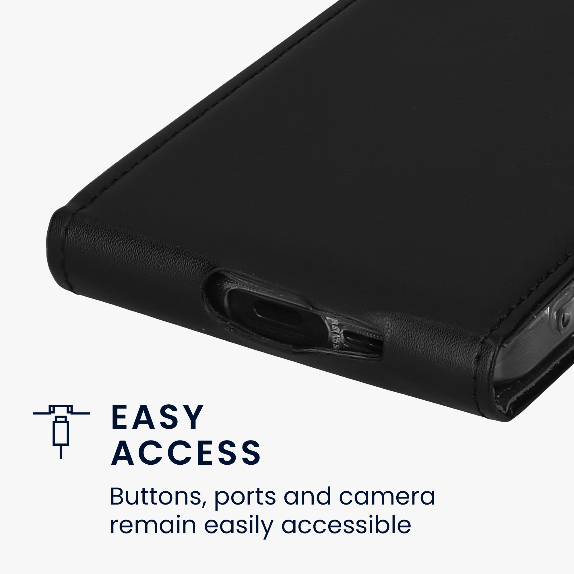 Flip pouzdro Samsung Galaxy A55 5G kwmobile PU kůže vertikální s magnetem Černá
