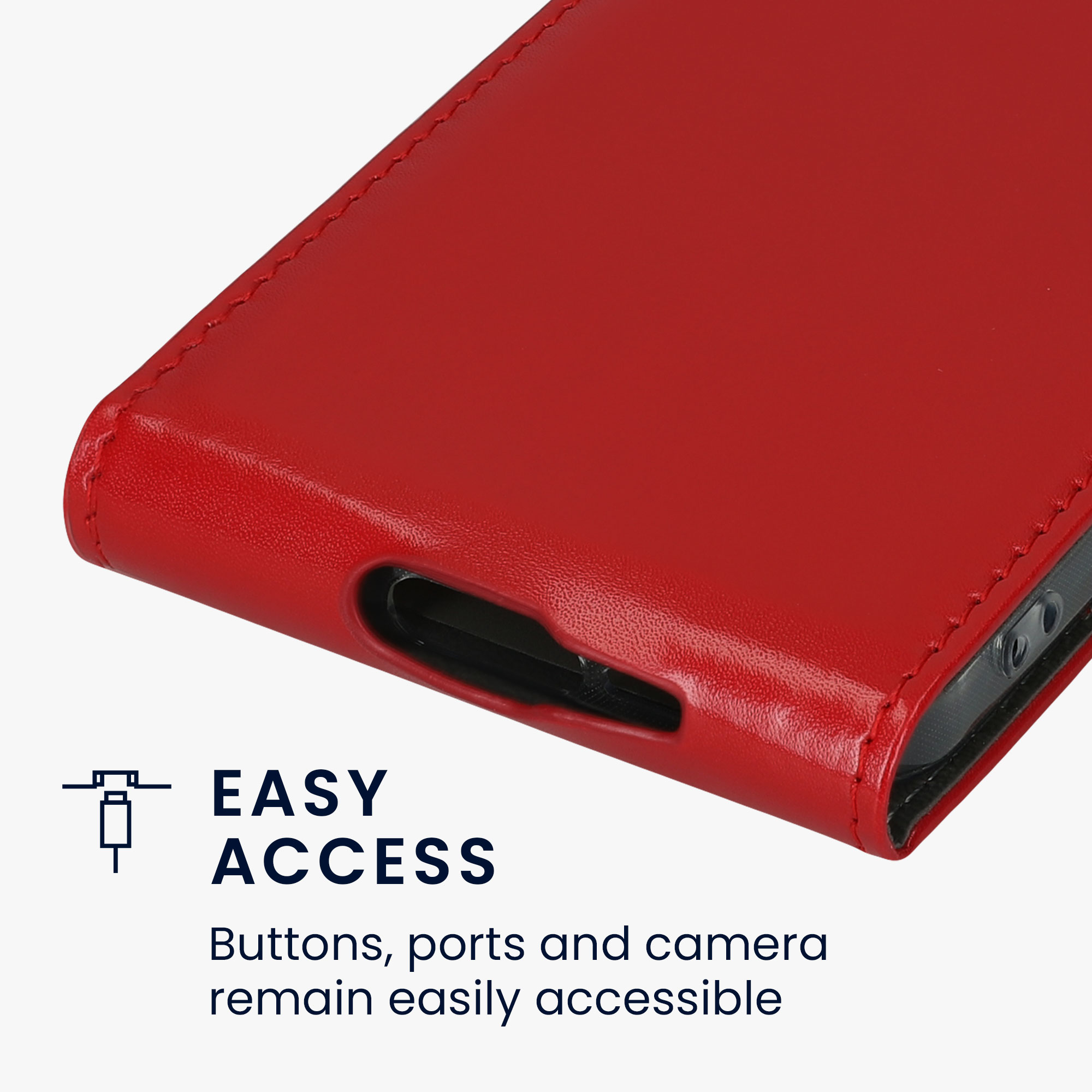 Flip pouzdro Samsung Galaxy A55 5G kwmobile PU kůže vertikální s magnetem Tmavě červená