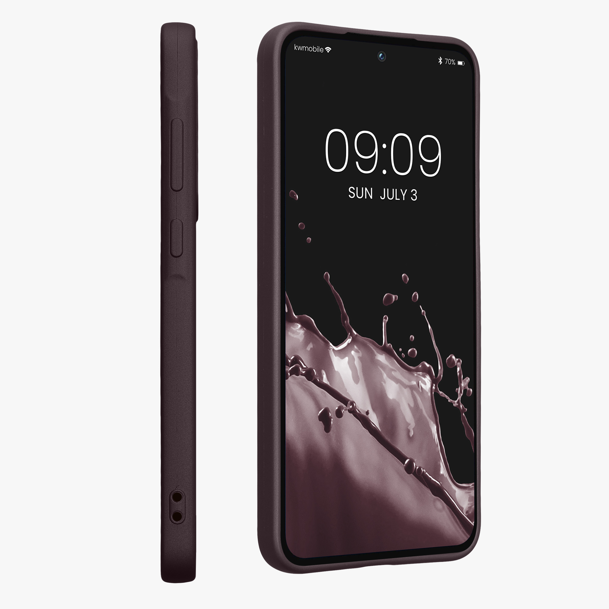 Metalický kryt na mobil Samsung Galaxy A35 kwmobile metalicky berry