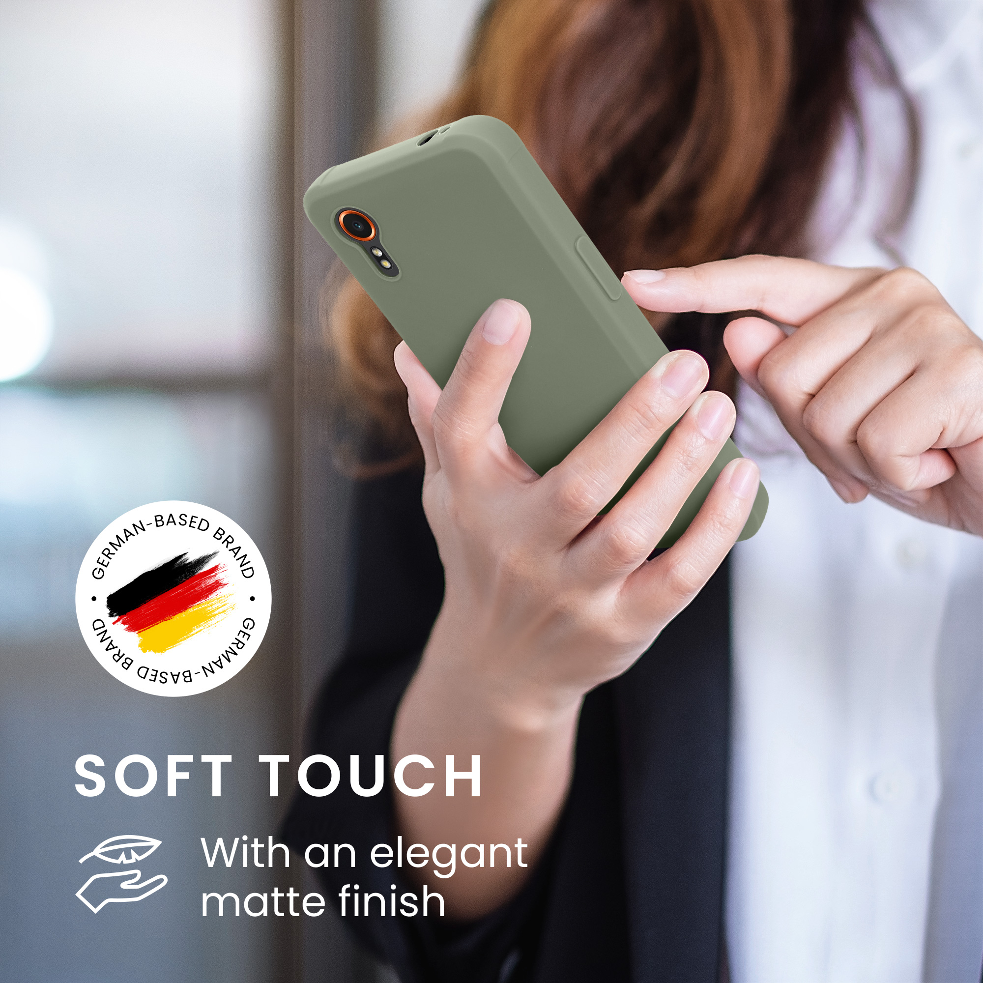 Kryt kwmobile pro Samsung Galaxy Xcover7 - šedozelená