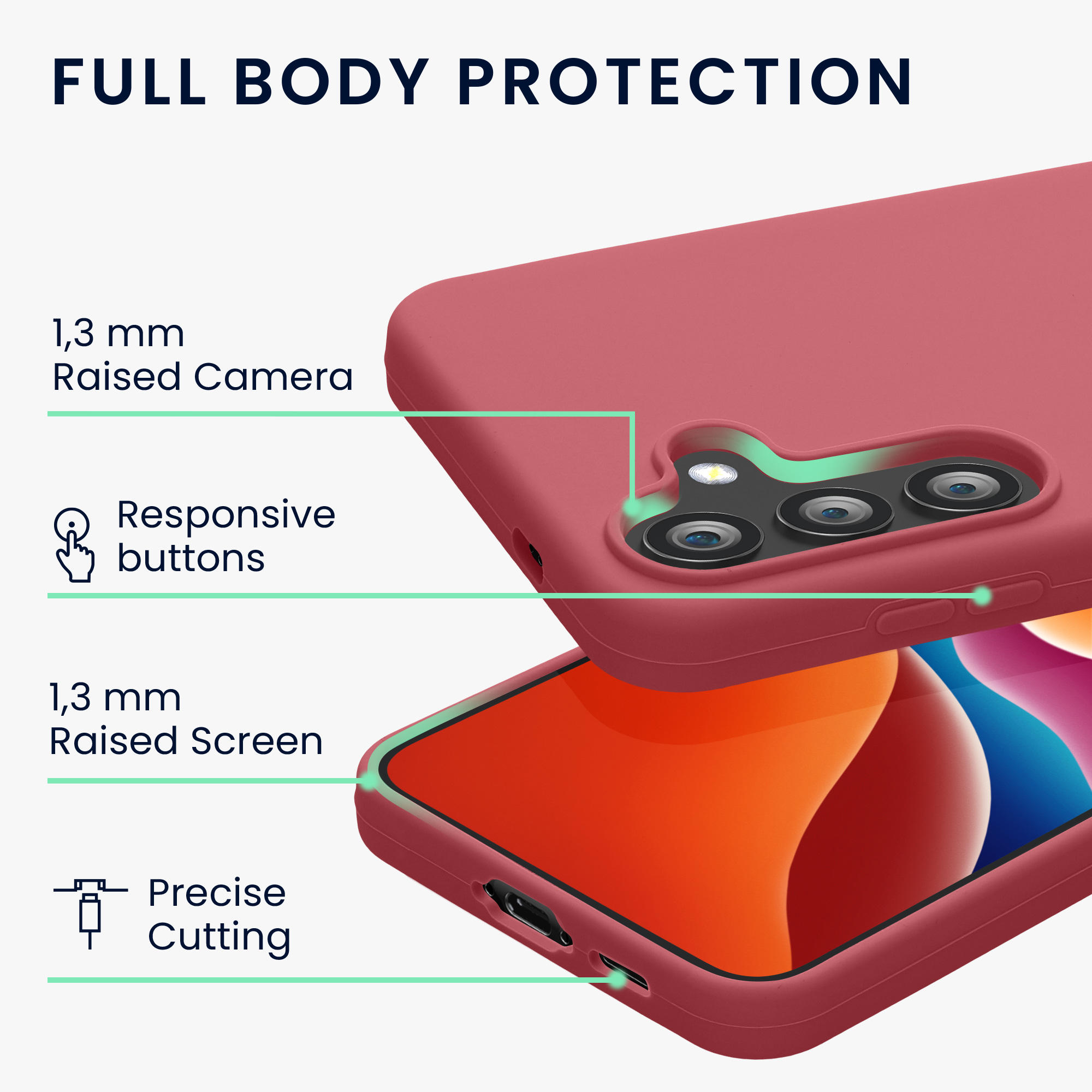 Kryt na mobil Samsung Galaxy S24 FE kwmobile tmavě růžová Dark Rose