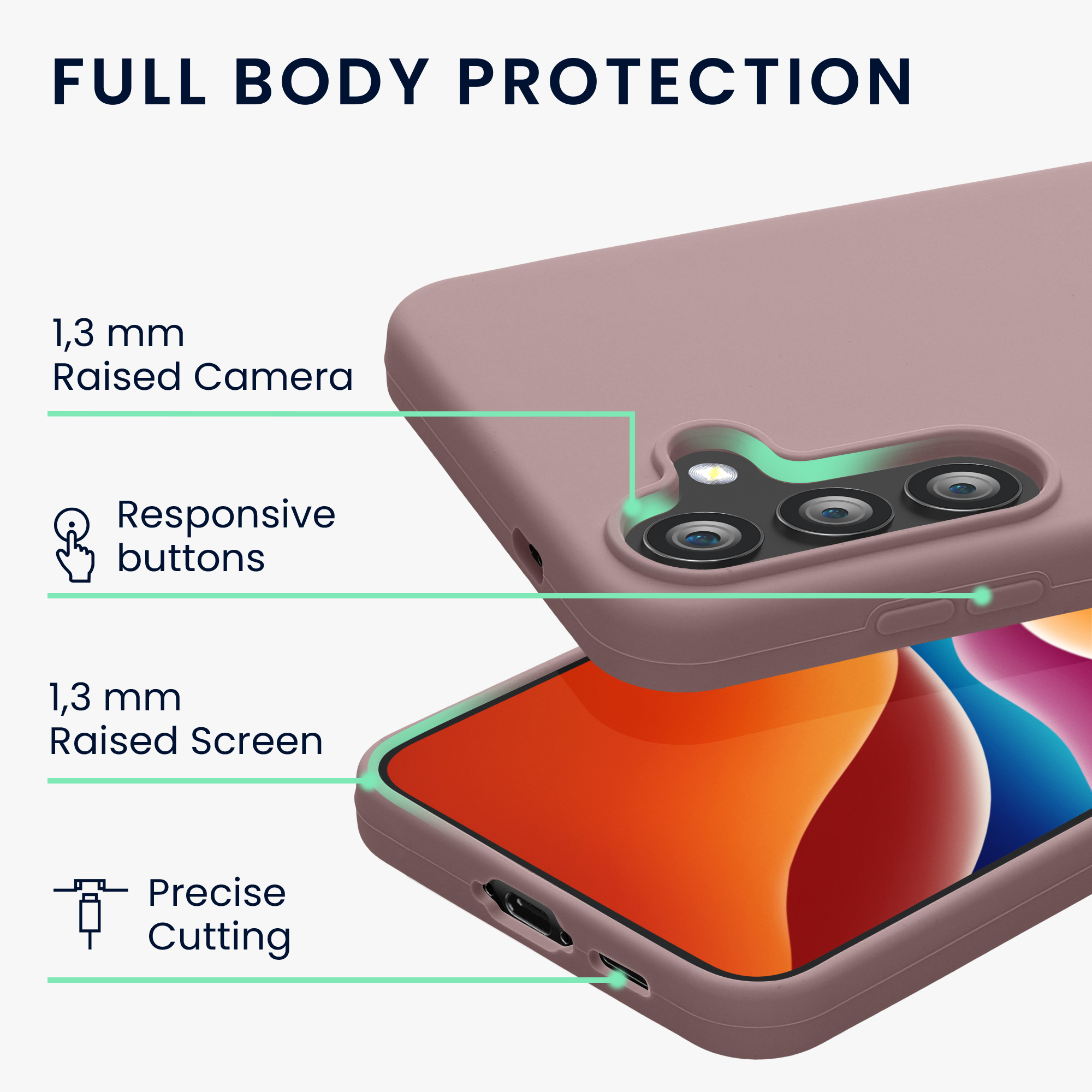 Kryt na mobil Samsung Galaxy S24 FE kwmobile jemně fialová Nude Lilac