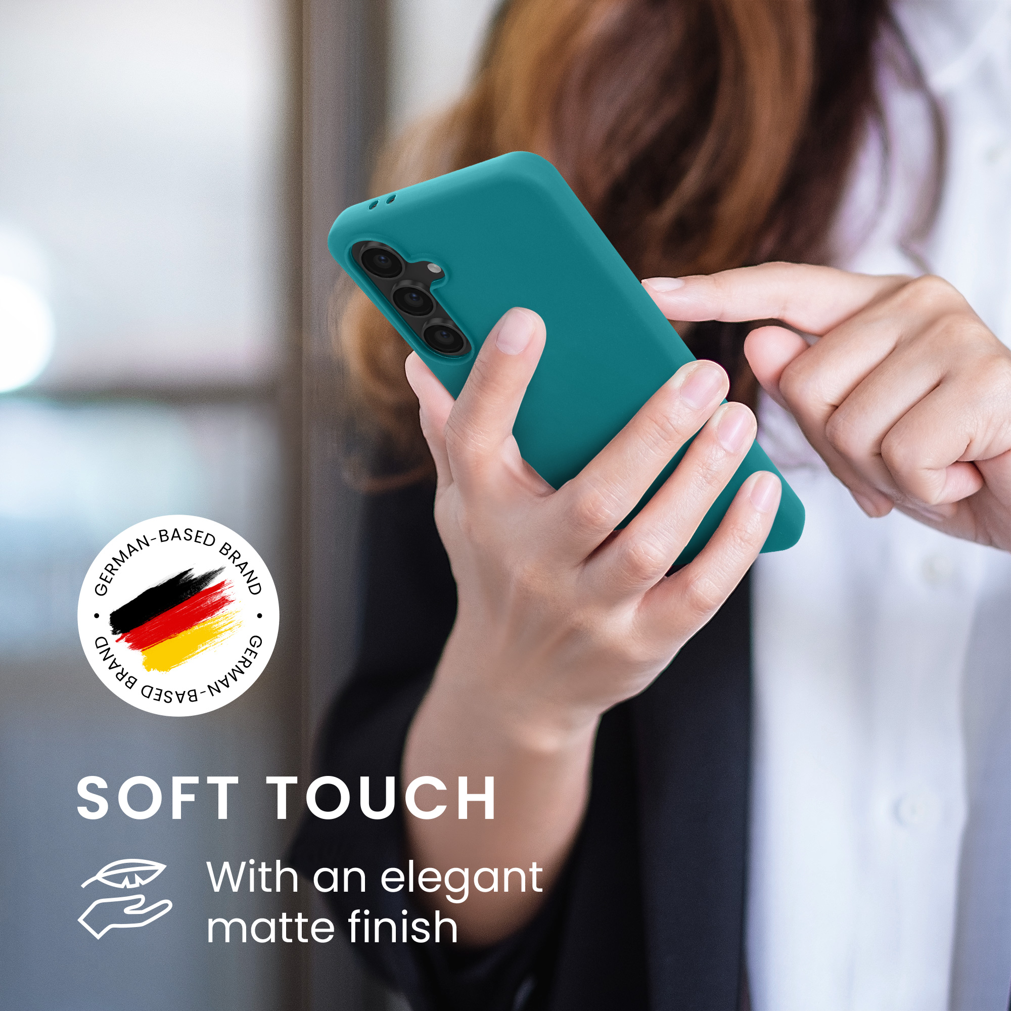 Kryt na mobil Samsung Galaxy S24 FE kwmobile matná petrolejová Teal Matte