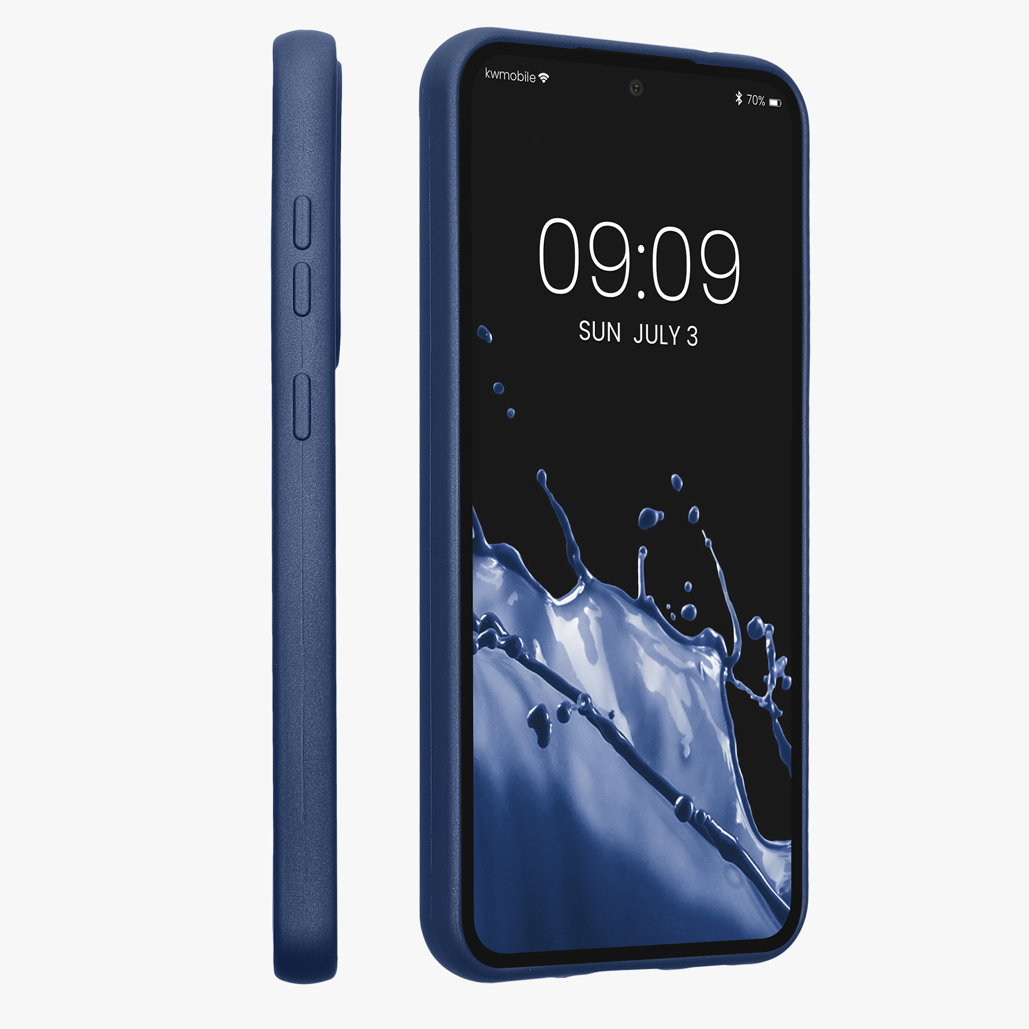 Metalický kryt na mobil Galaxy S23 FE kwmobile metalická modrá