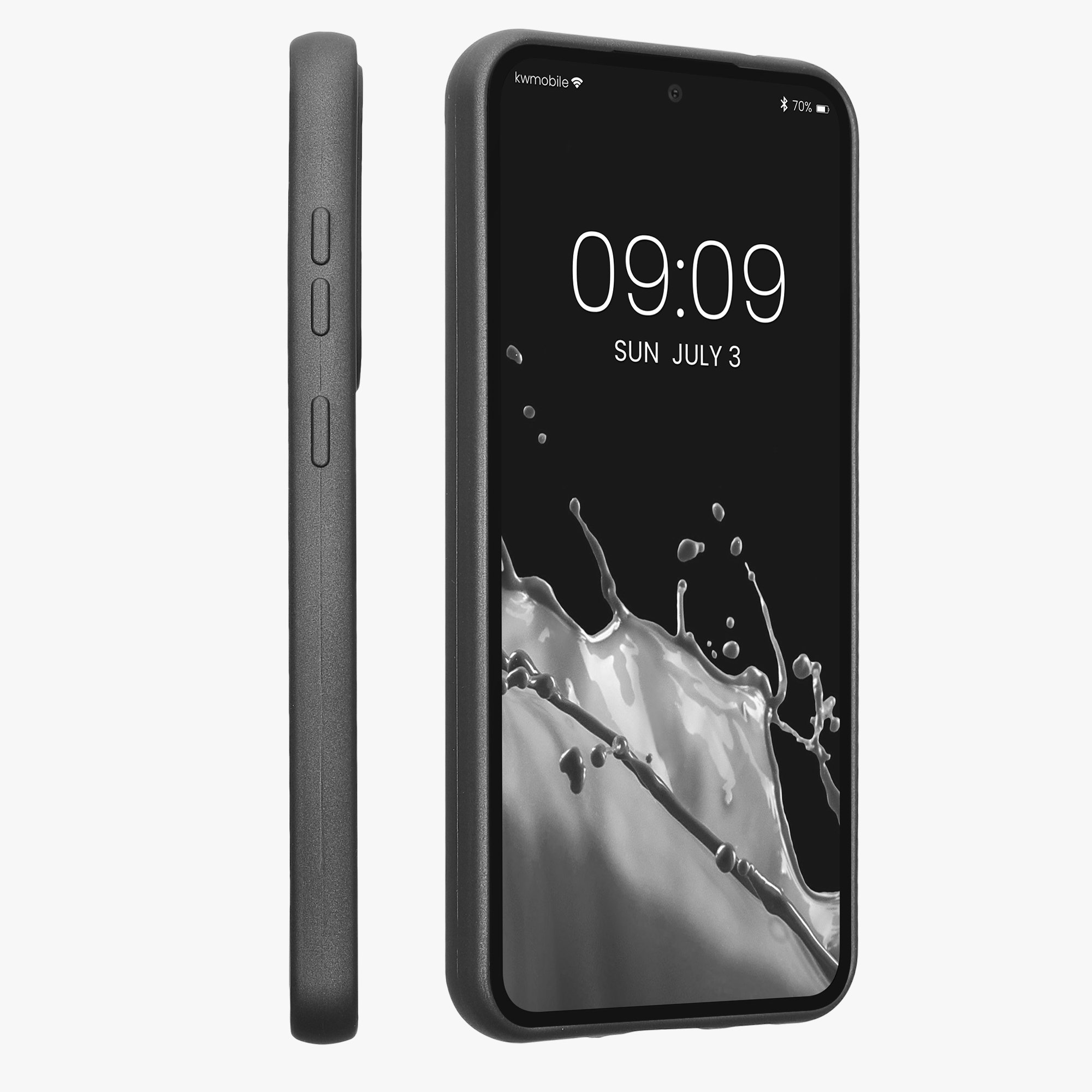 Metalický kryt na mobil Galaxy S23 FE kwmobile metalická šedá
