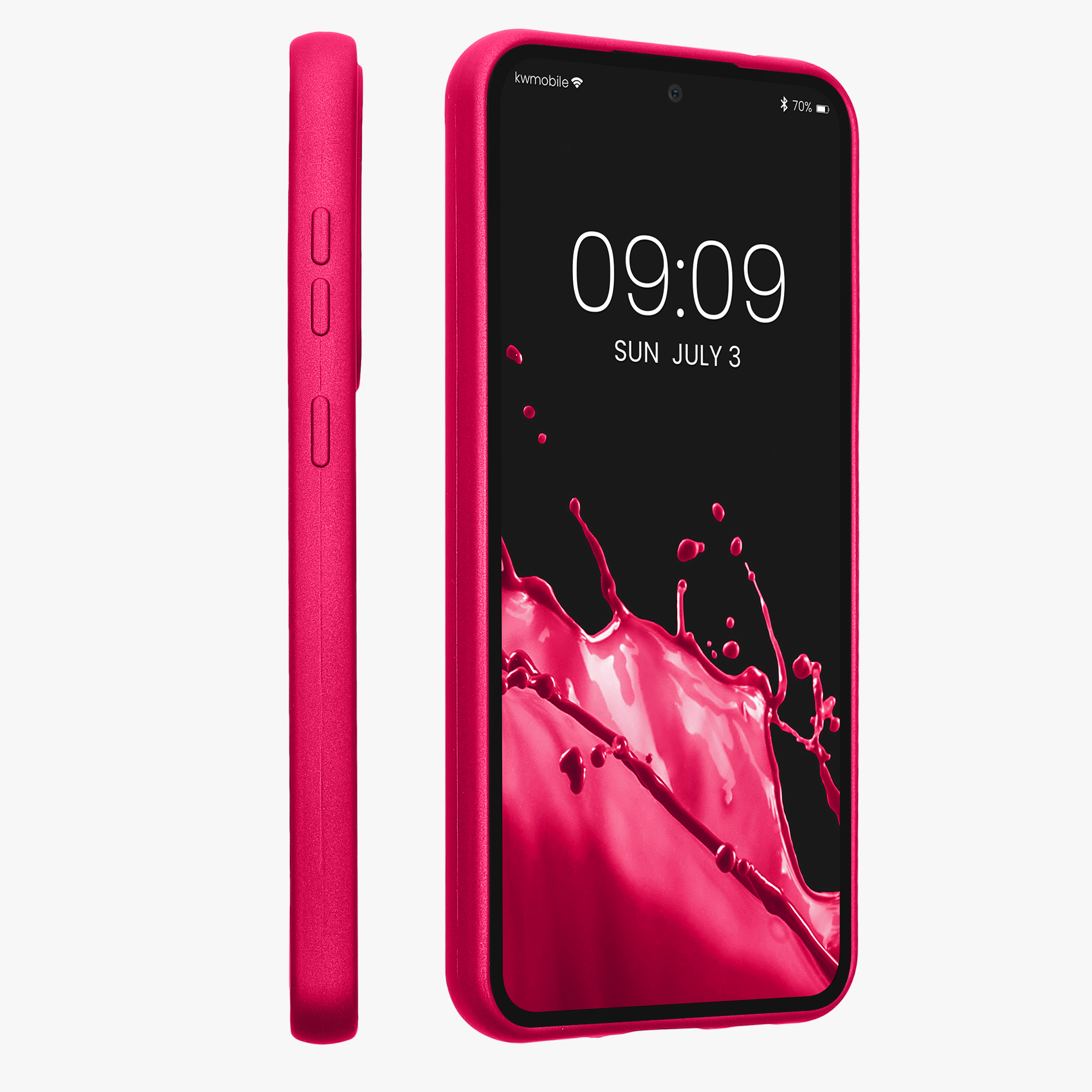 Metalický kryt na mobil Galaxy S23 FE kwmobile metalická růžová