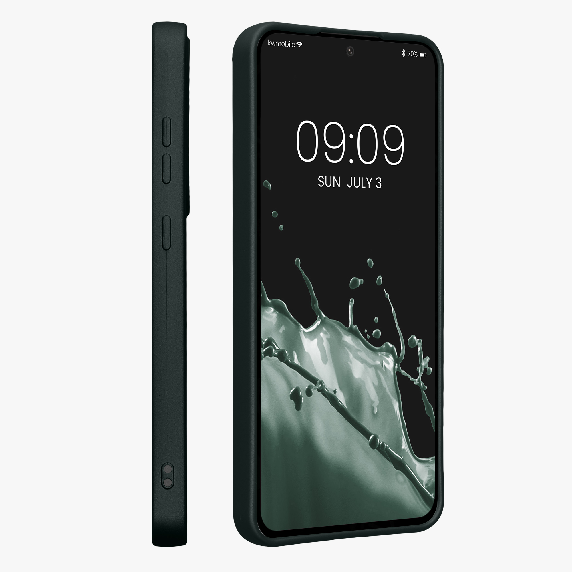 Metalický kryt Samsung Galaxy S24 FE kwmobile metalická petrolejová