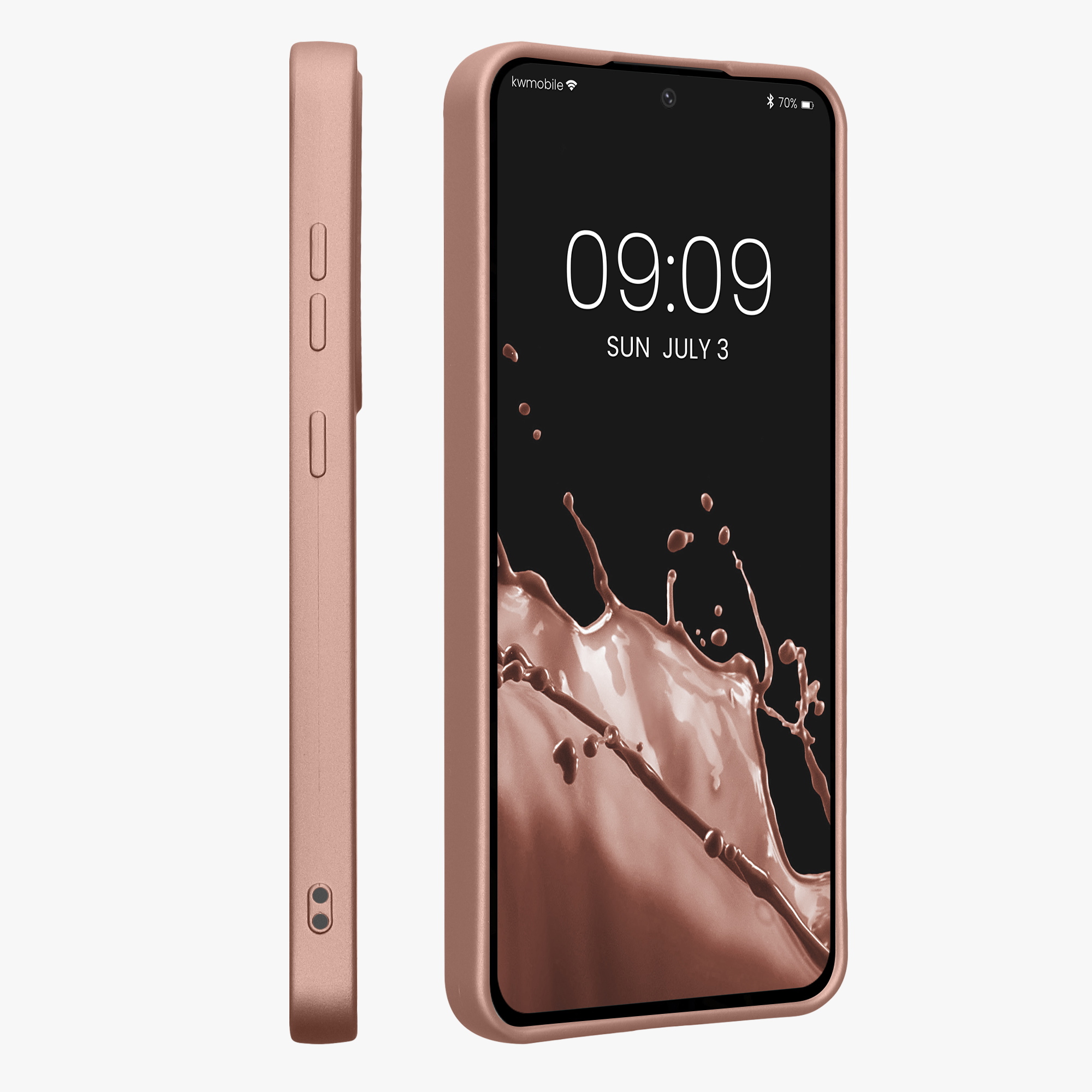 Metalický kryt Samsung Galaxy S24 FE kwmobile metalická růžově zlatá