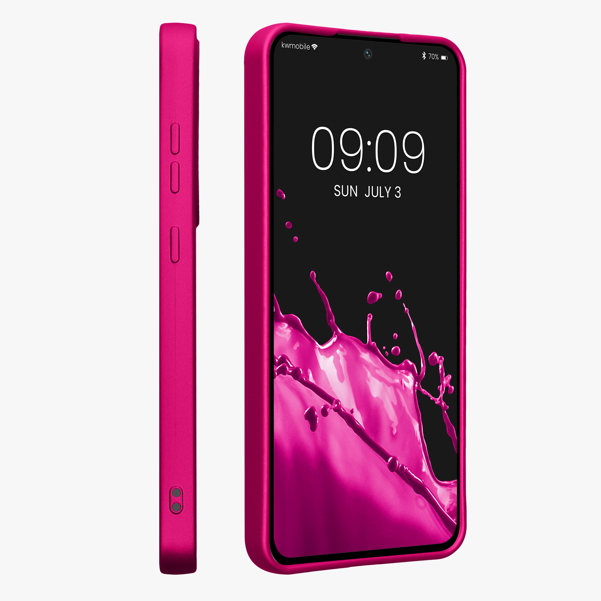Metalický kryt Samsung Galaxy S24 FE kwmobile metalická růžová