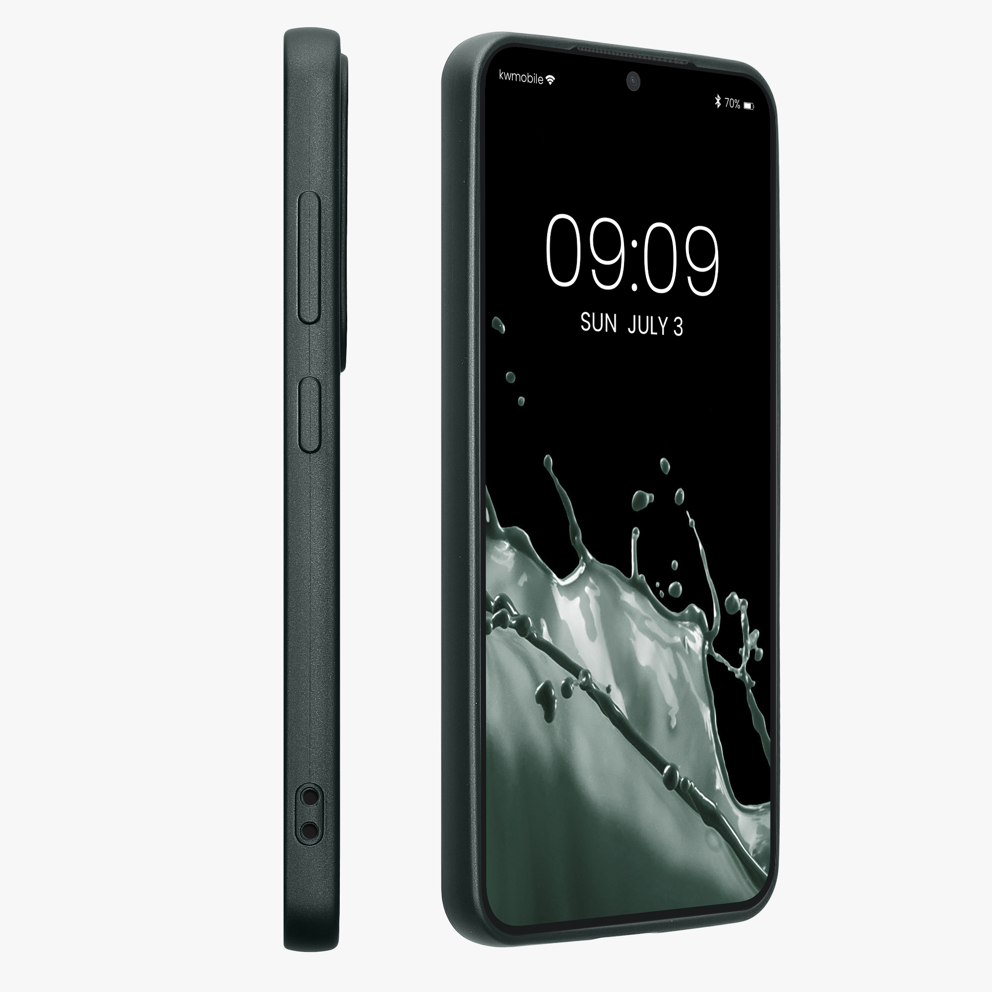 Metalický kryt Samsung Galaxy S25 kwmobile metalická petrolejová