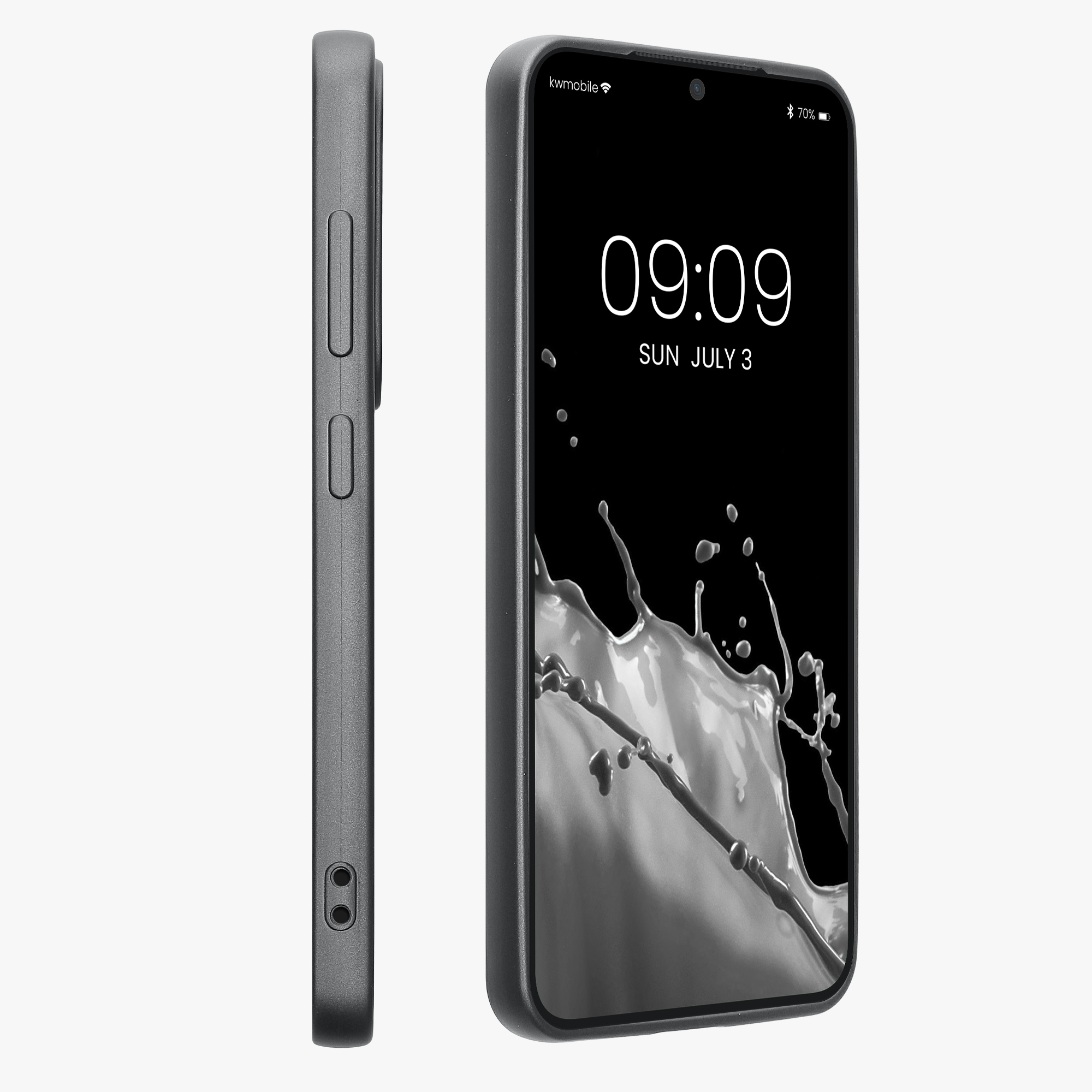 Metalický kryt Samsung Galaxy S25 kwmobile metalická šedá