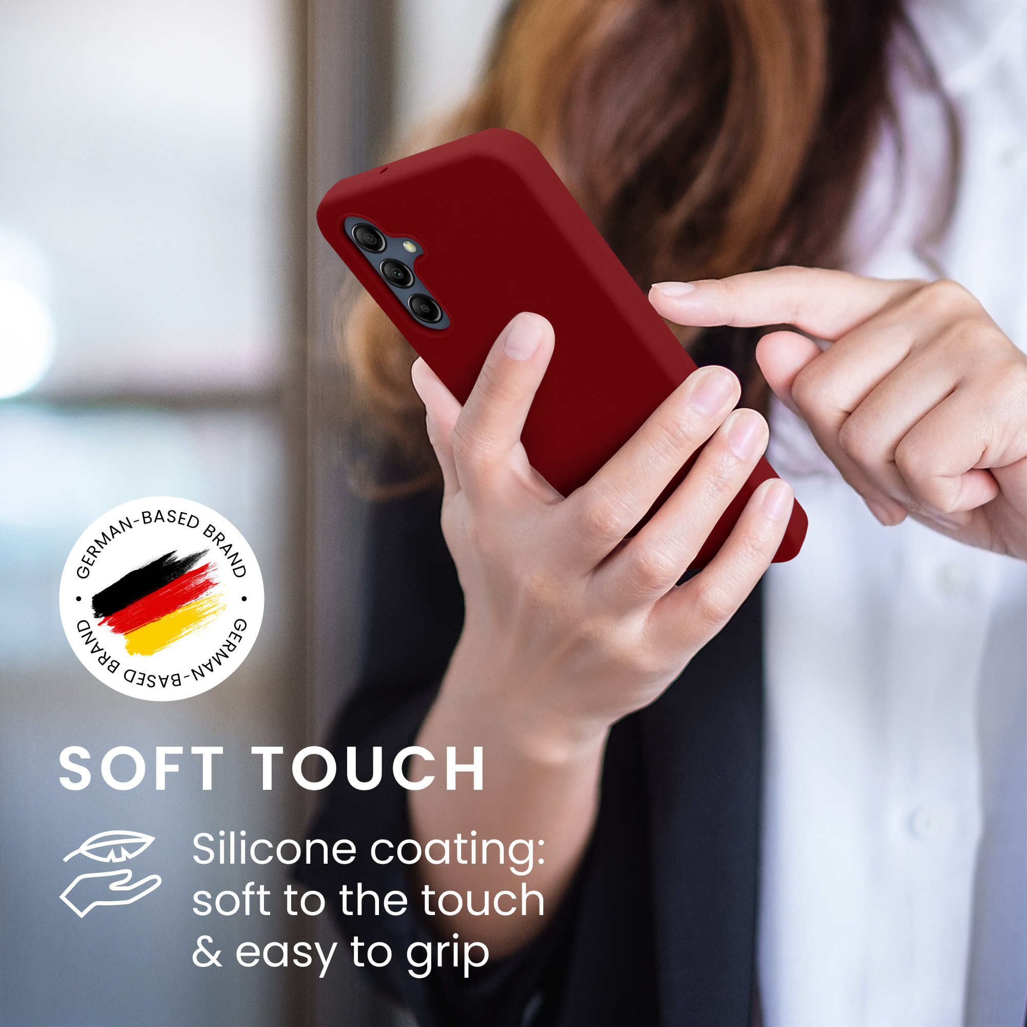 Kryt na mobil Samsung Galaxy A16 5G kwmobile TPU Červená rebarbora