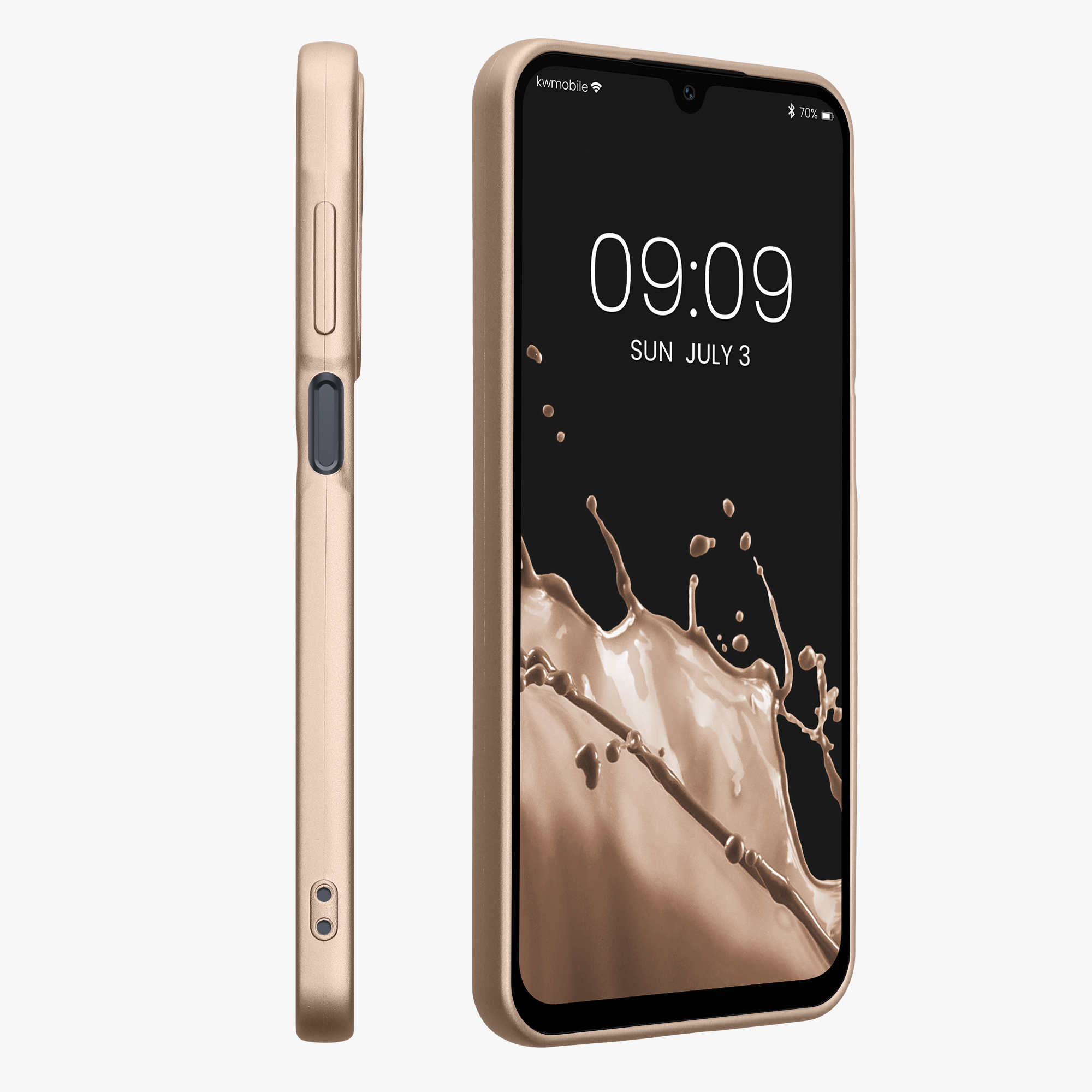 Kryt na mobil Samsung Galaxy A16 5G kwmobile TPU metalický Metalická zlatá