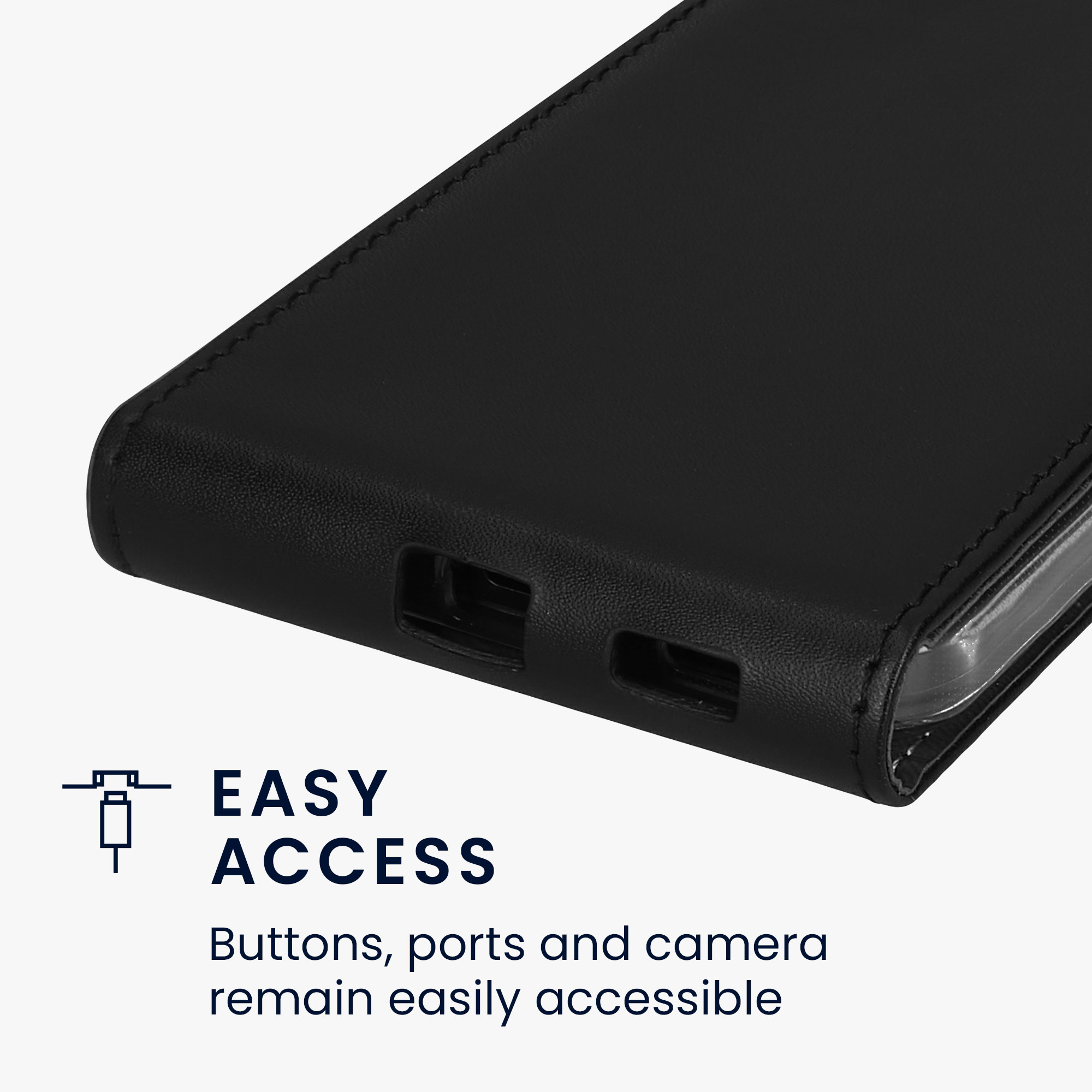Flip pouzdro Samsung Galaxy A16 5G kwmobile PU kůže vertikální s magnetem Černá