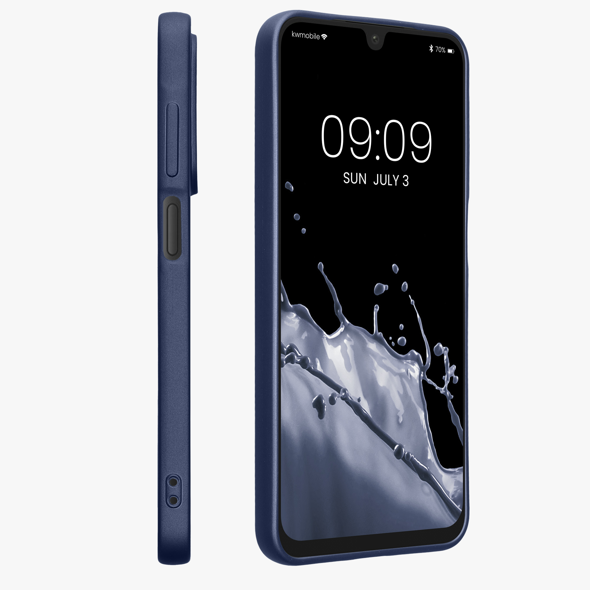 Kryt na mobil Samsung Galaxy A26 5G kwmobile TPU metalický Metalická modrá