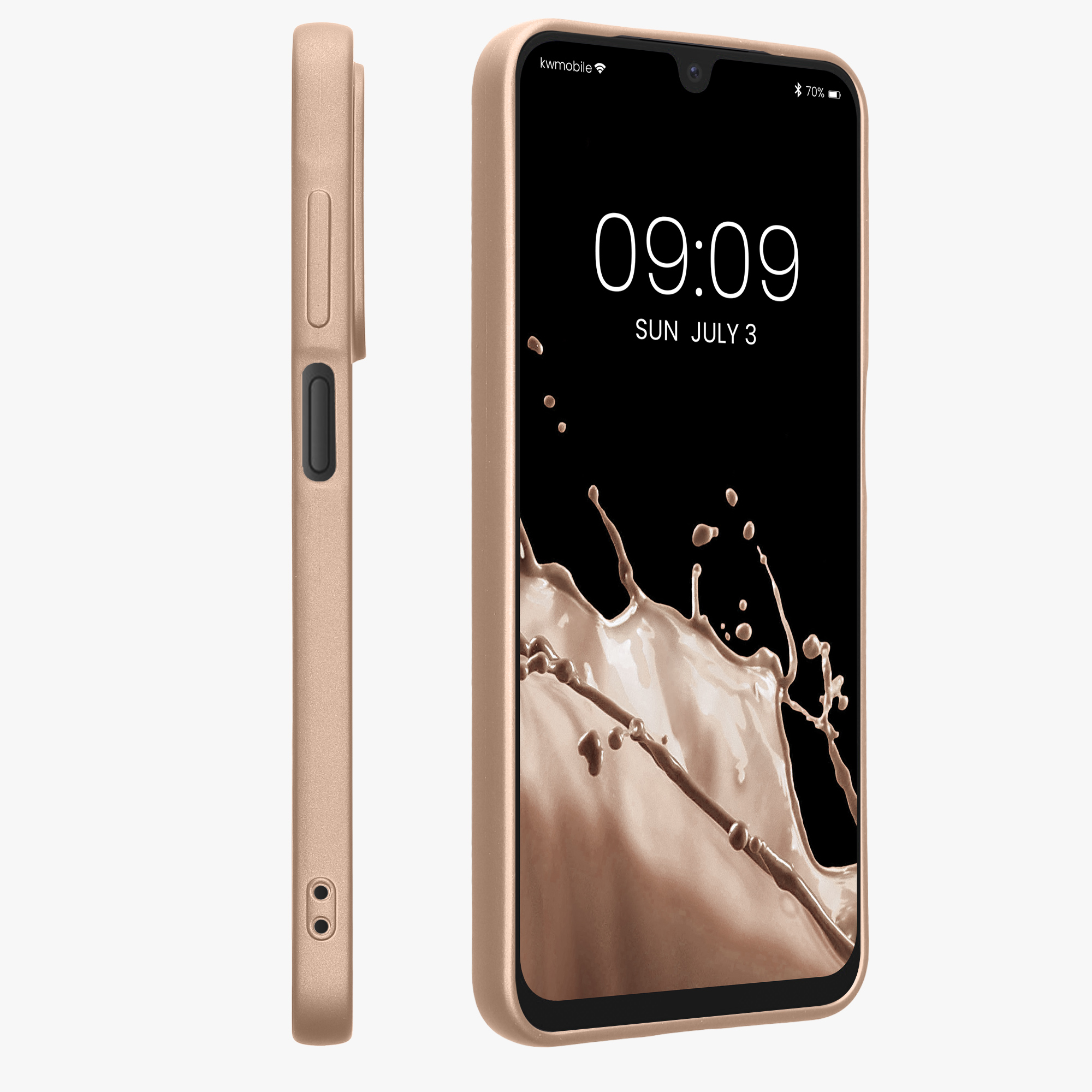 Pouzdro pro Samsung Galaxy A26 5G kwmobile tenké metalické silikonové - metalický zlatá