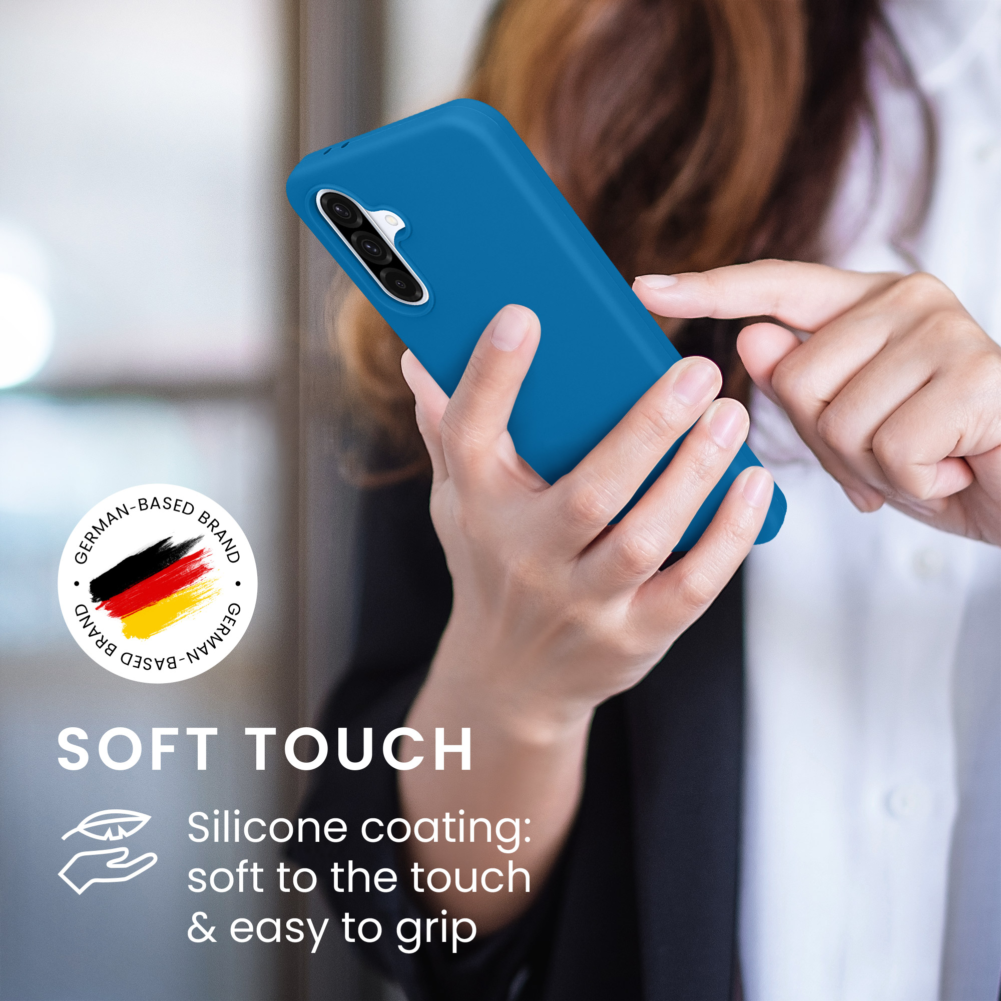 Pouzdro pro Samsung Galaxy A36 5G kwmobile silikonové - modrý korál