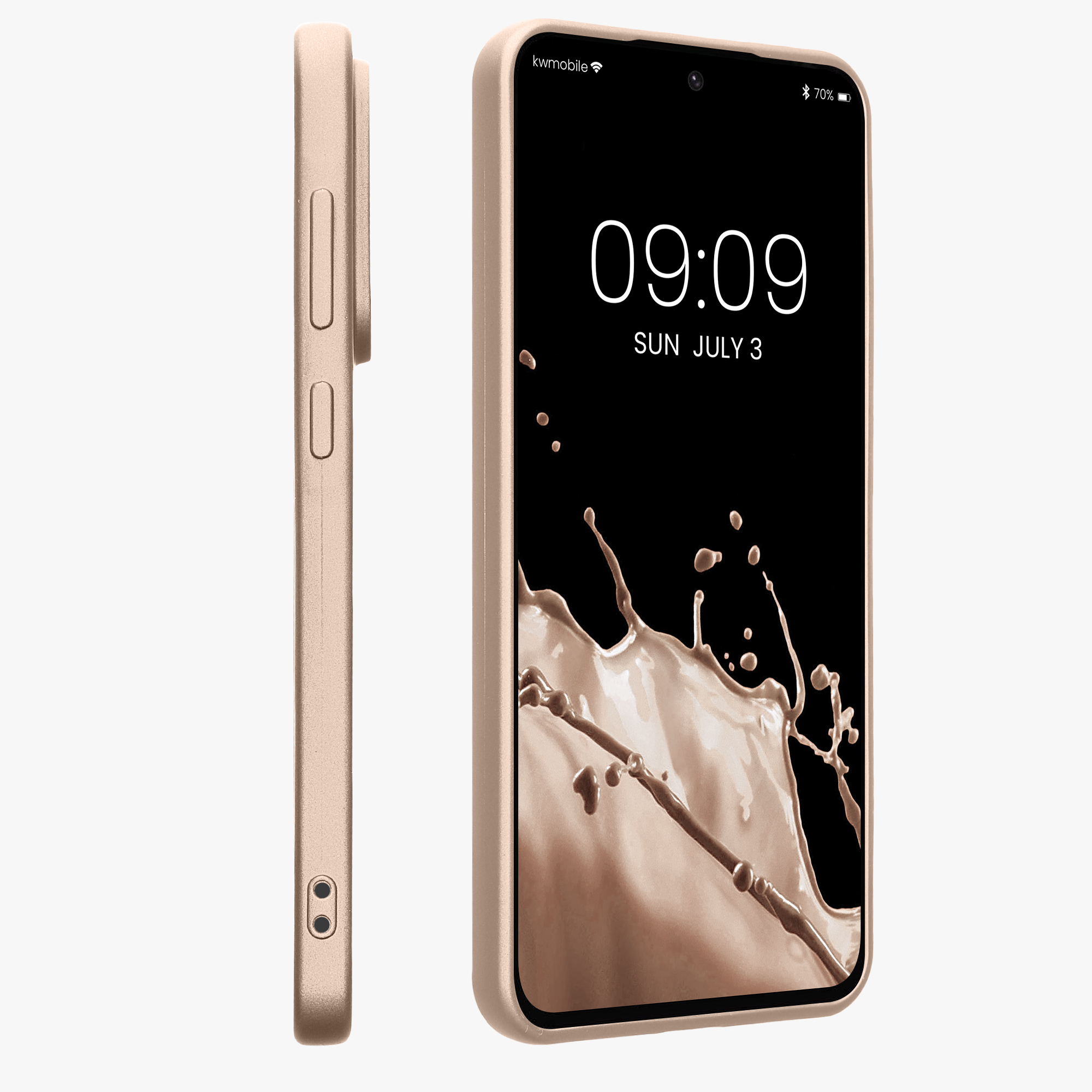 Metalický kryt na mobil Samsung Galaxy A36 5G kwmobile metalicky zlatý
