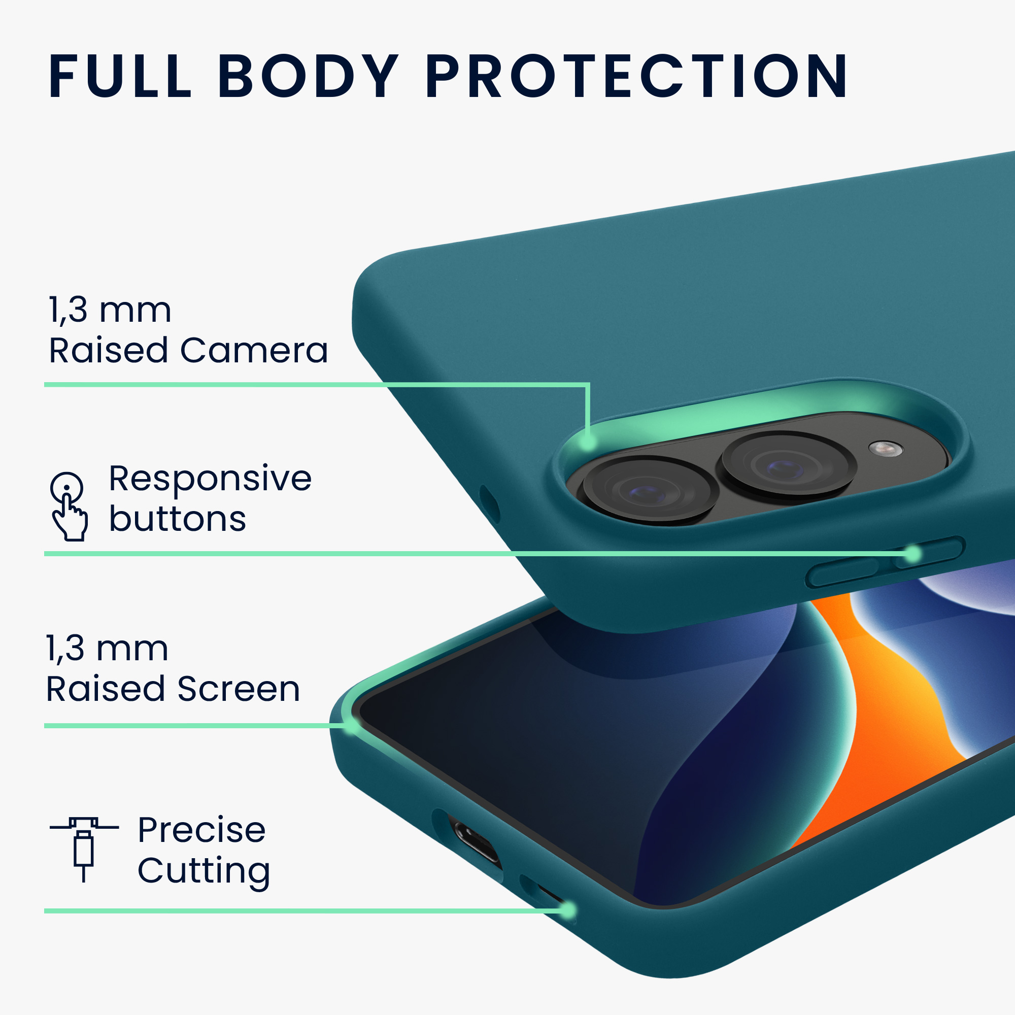 Kryt na mobil Samsung Galaxy S25 Edge kwmobile matná petrolejová