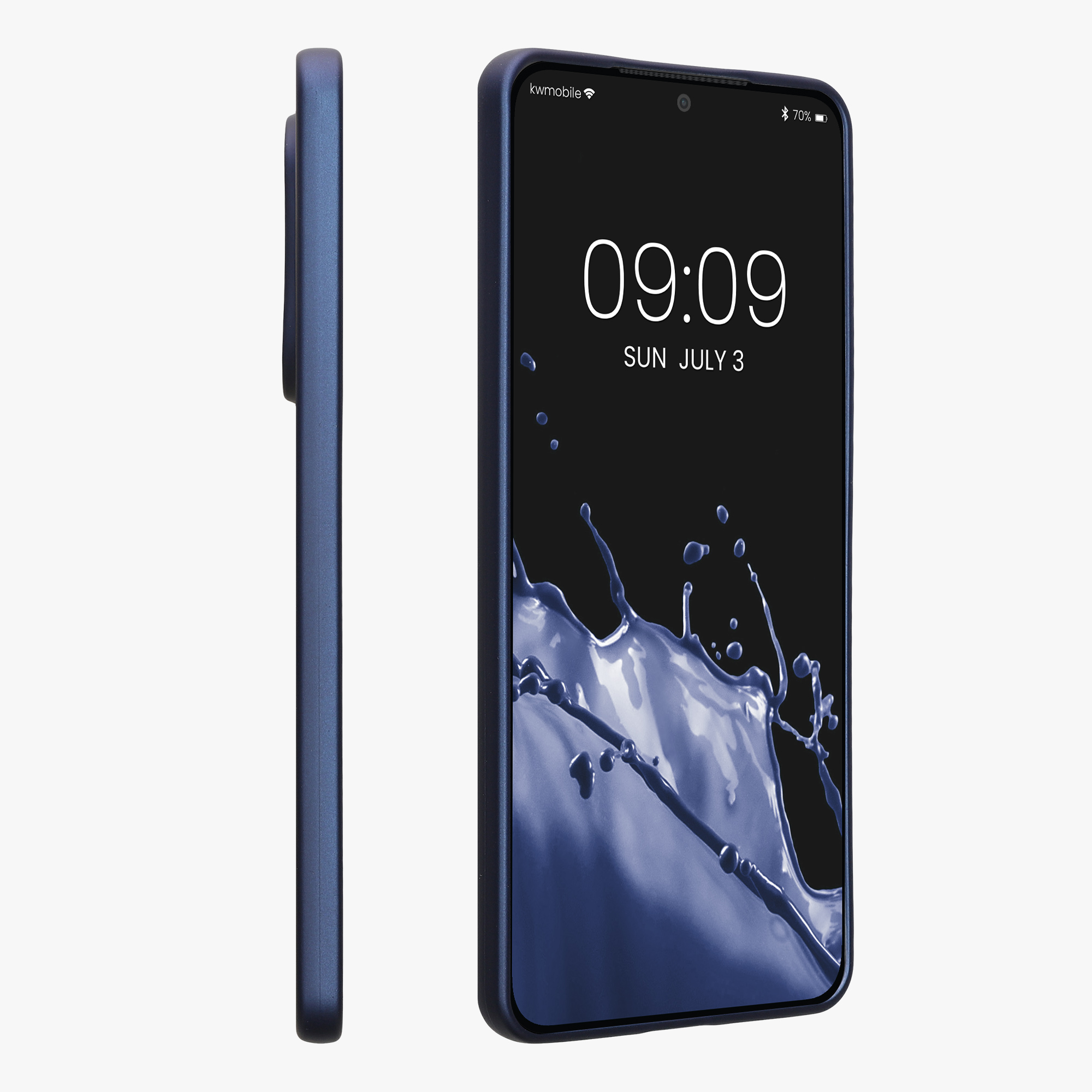 Kryt na mobil Samsung Galaxy S25 Edge kwmobile metalická modrá