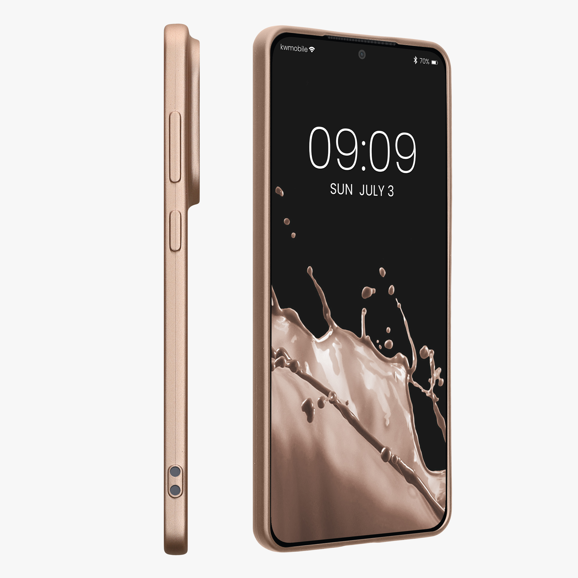 Kryt na mobil Samsung Galaxy S25 Edge kwmobile metalická zlatá