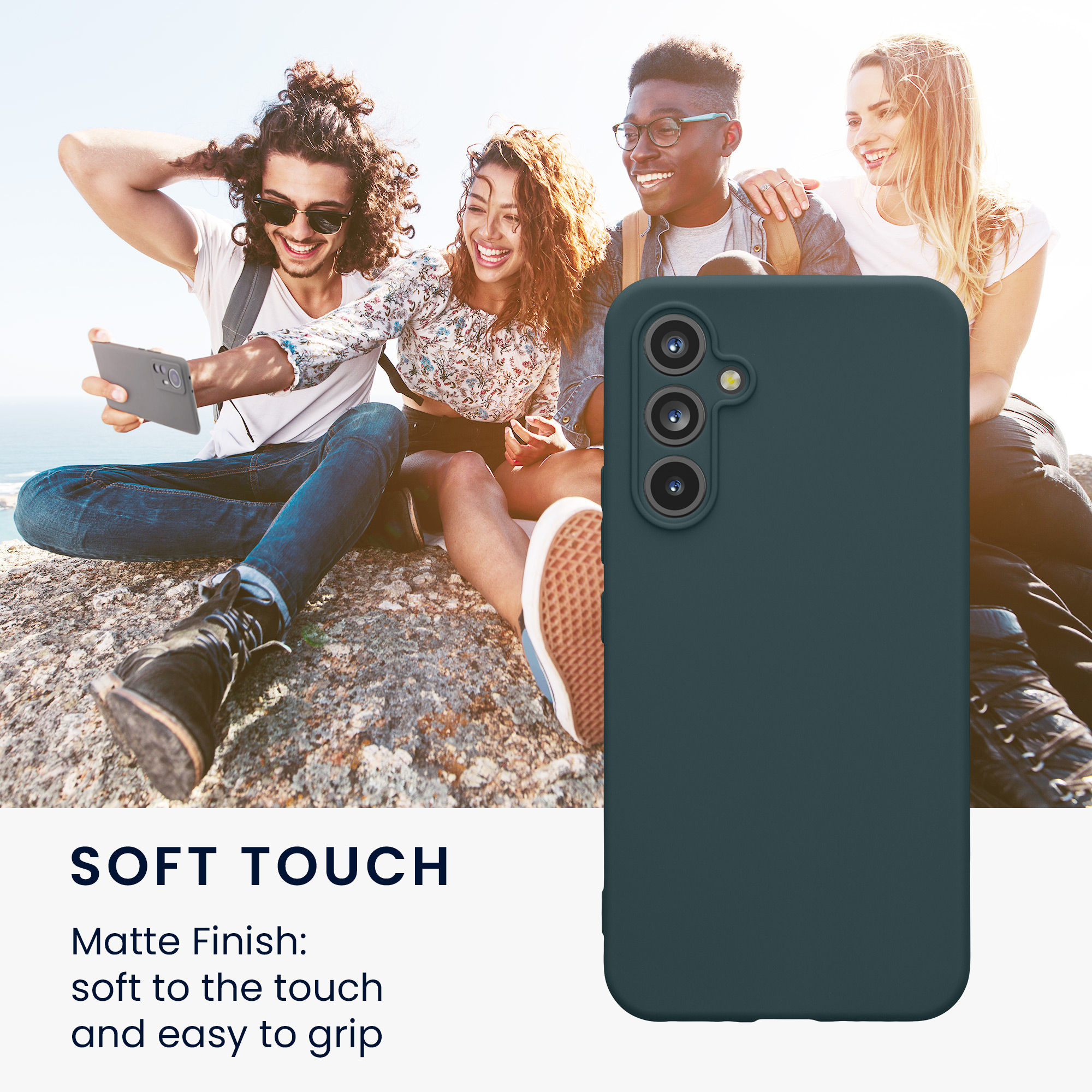 Pouzdro pro Samsung Galaxy A54 5G kwmobile tenké TPU - tmavá antracitová