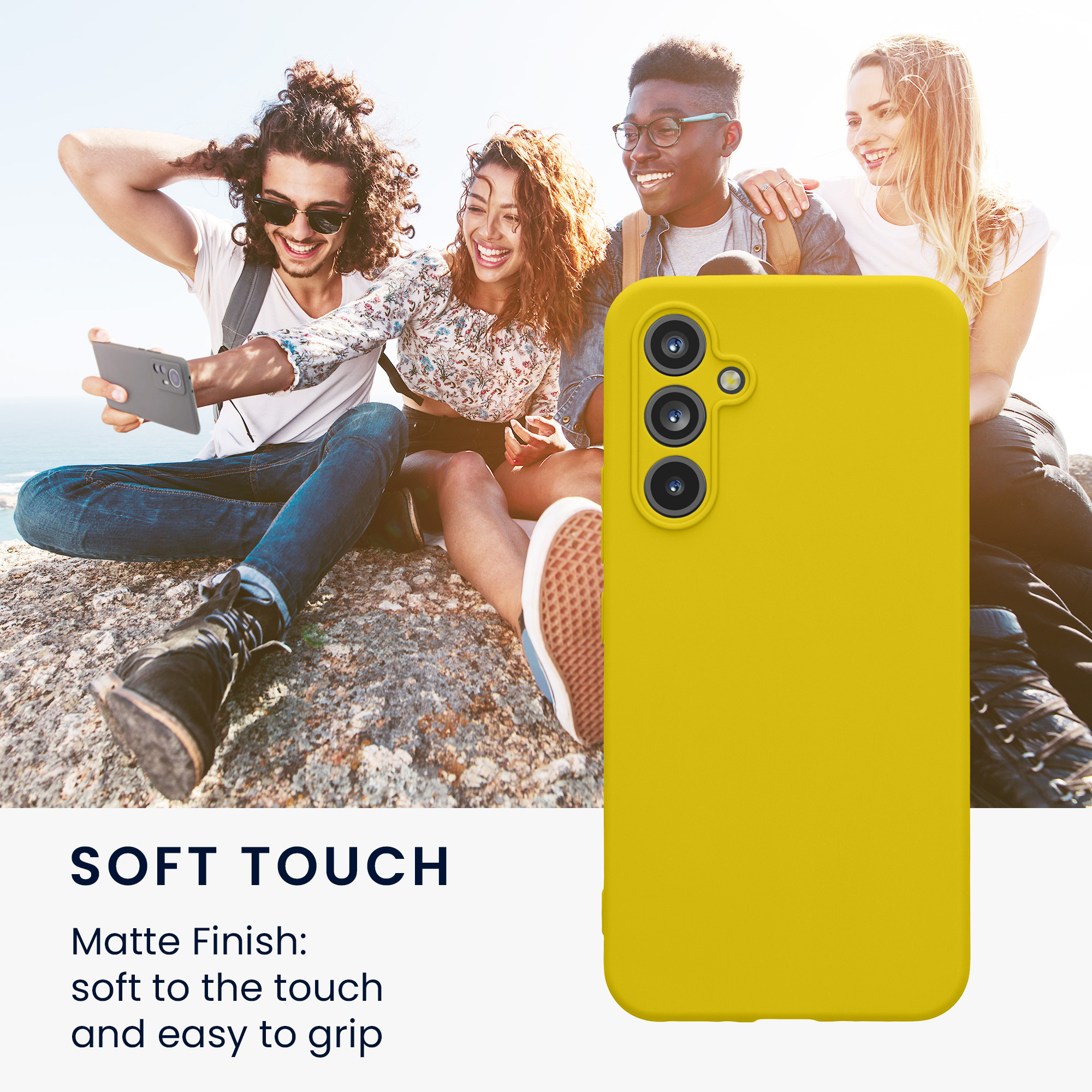 Pouzdro pro Samsung Galaxy A54 5G kwmobile tenké TPU - zářivě žlutá