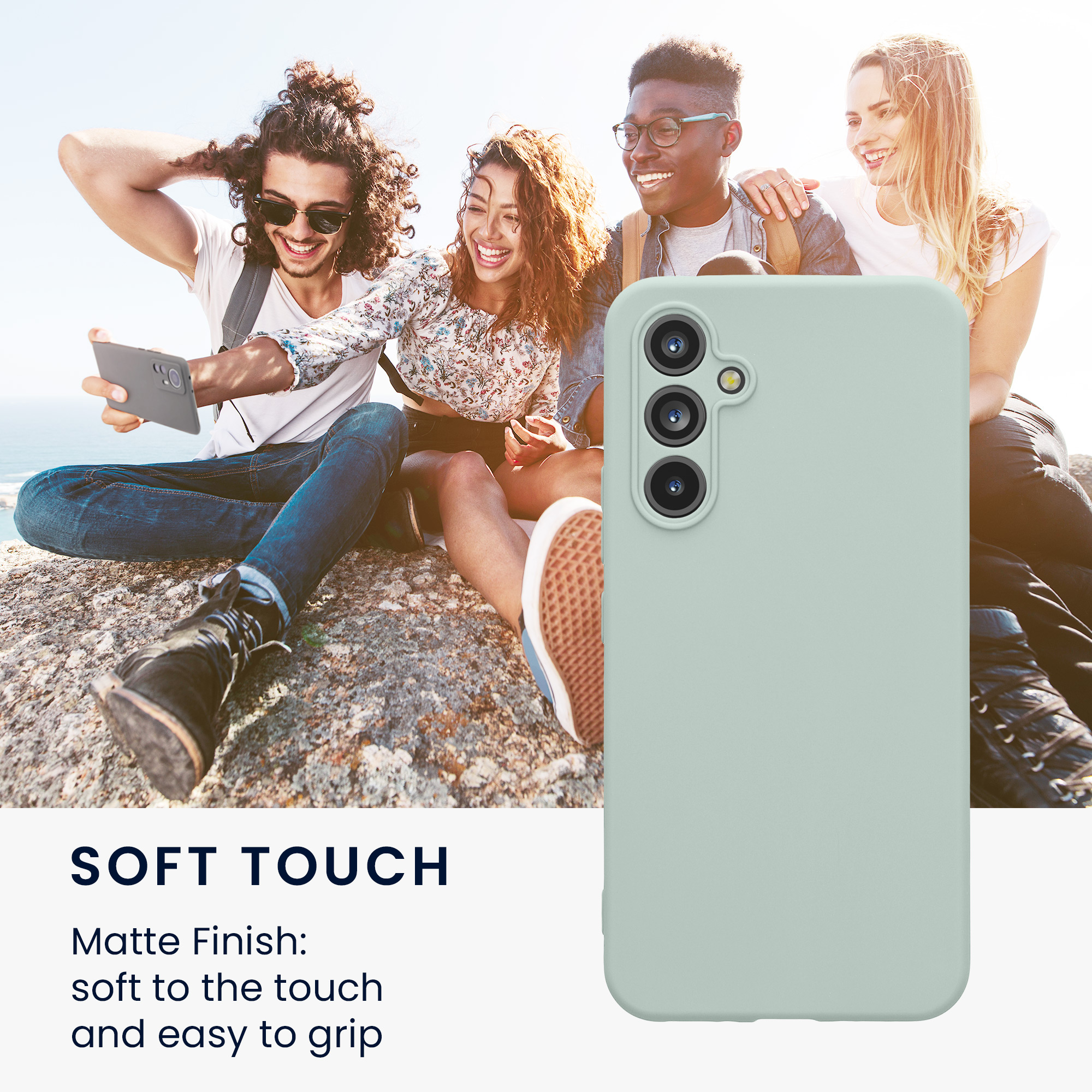 Pouzdro pro Samsung Galaxy A54 5G kwmobile tenké TPU - světle mátová