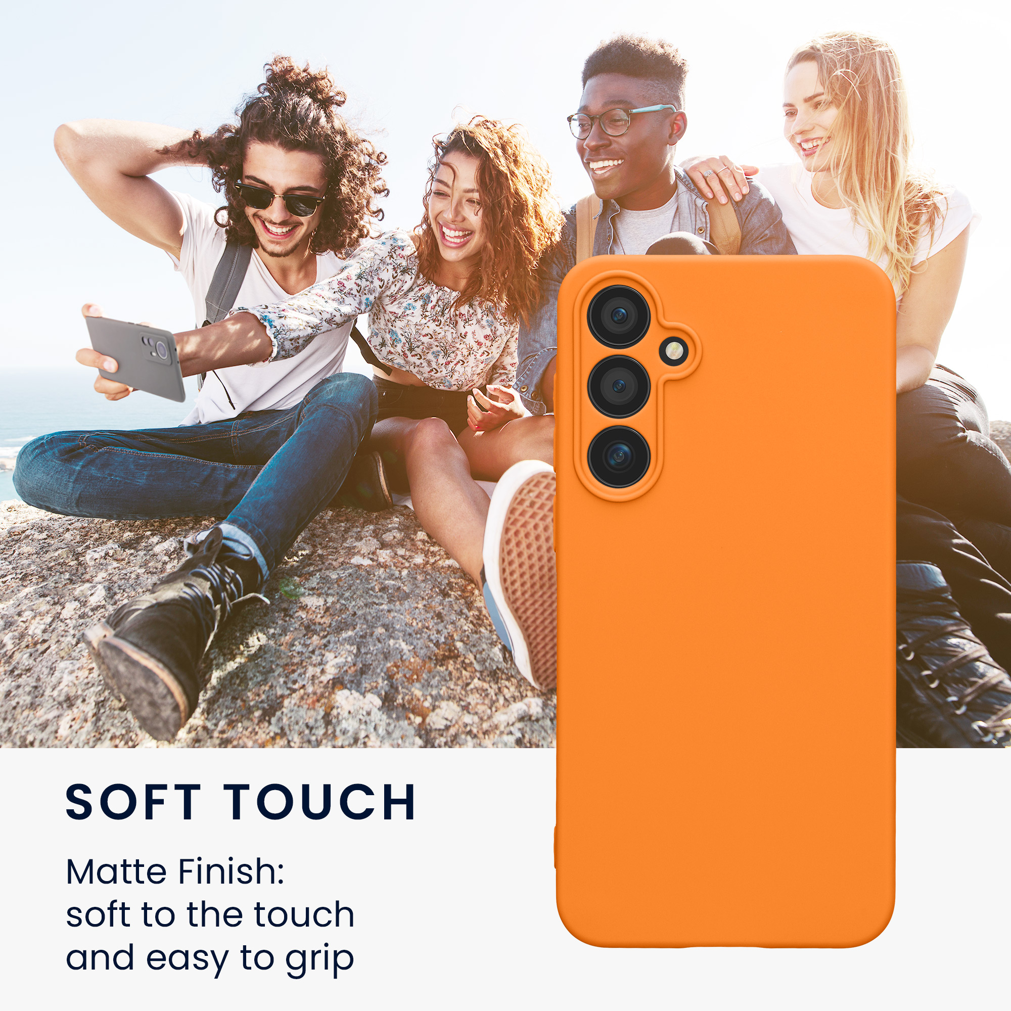 Pouzdro pro Samsung Galaxy A55 5G kwmobile tenké TPU - ovocná oranžová