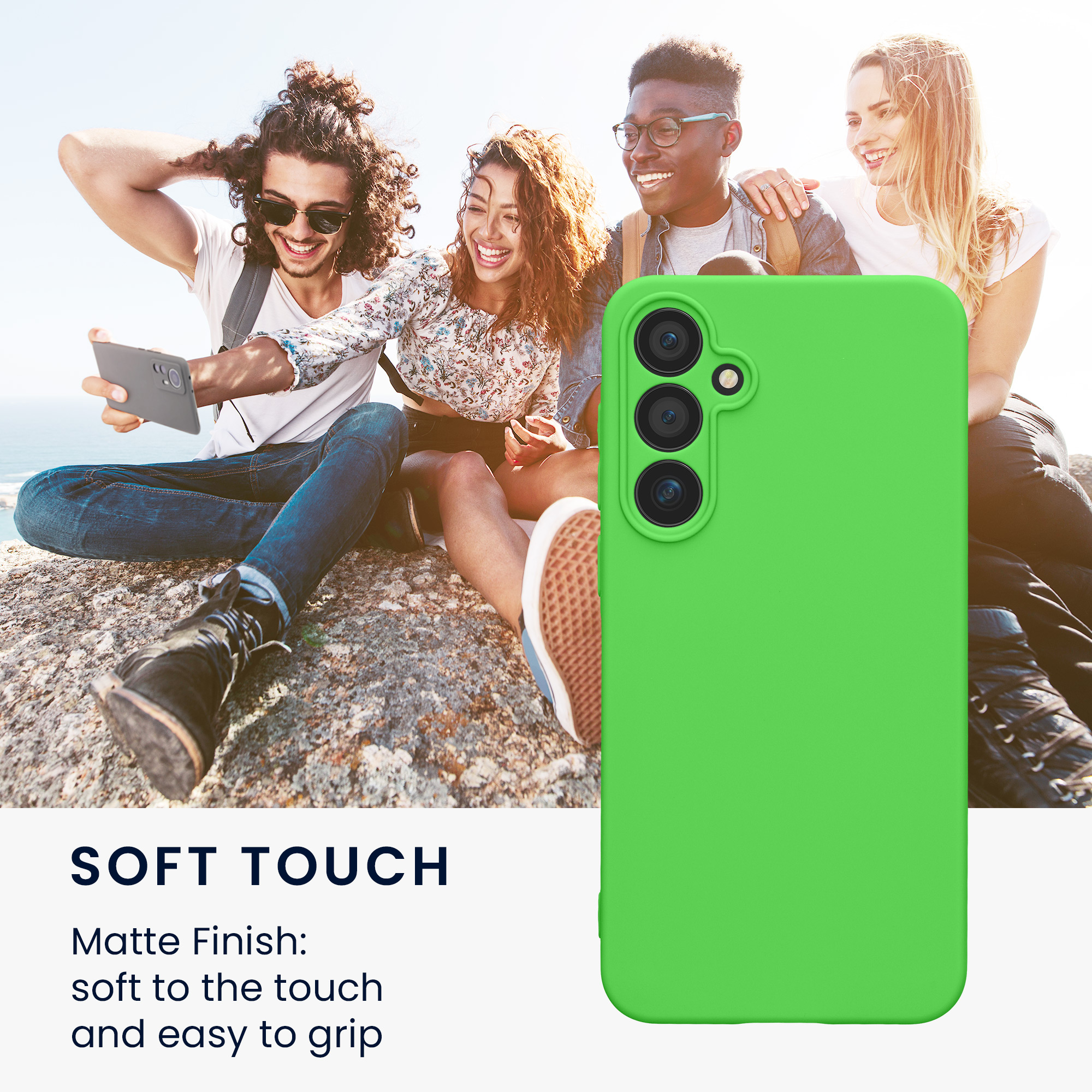 Pouzdro pro Samsung Galaxy A55 5G kwmobile tenké TPU - limetkově zelená